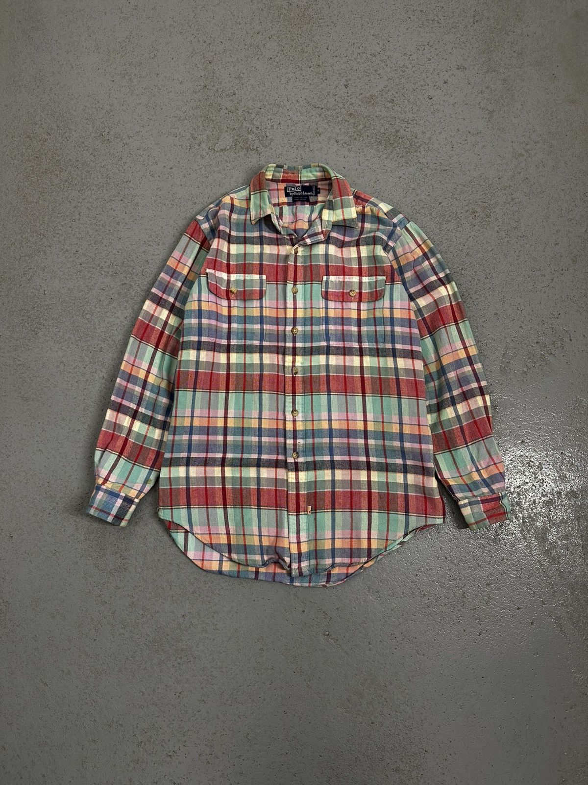 Polo Ralph Lauren Vintage 80s Ralph Lauren Flannel Shirt Size US M / EU 48-50 / 2 - 1 Thumbnail