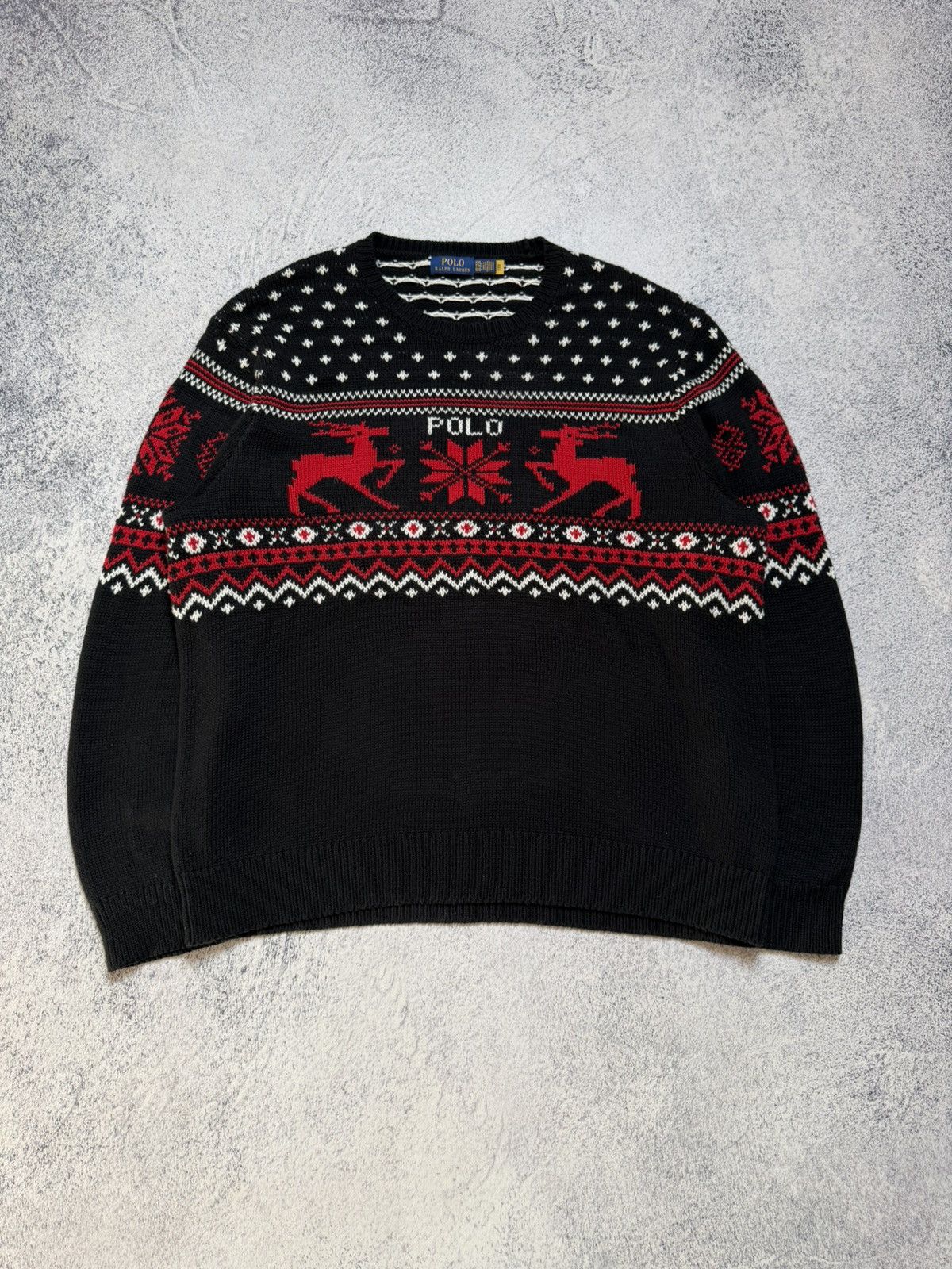 Polo Ralph Lauren RRL Style Fair Isle Nordic Cotton Cashmere Crewneck Sweater Size US XXL / EU 58 / 5 - 1 Thumbnail