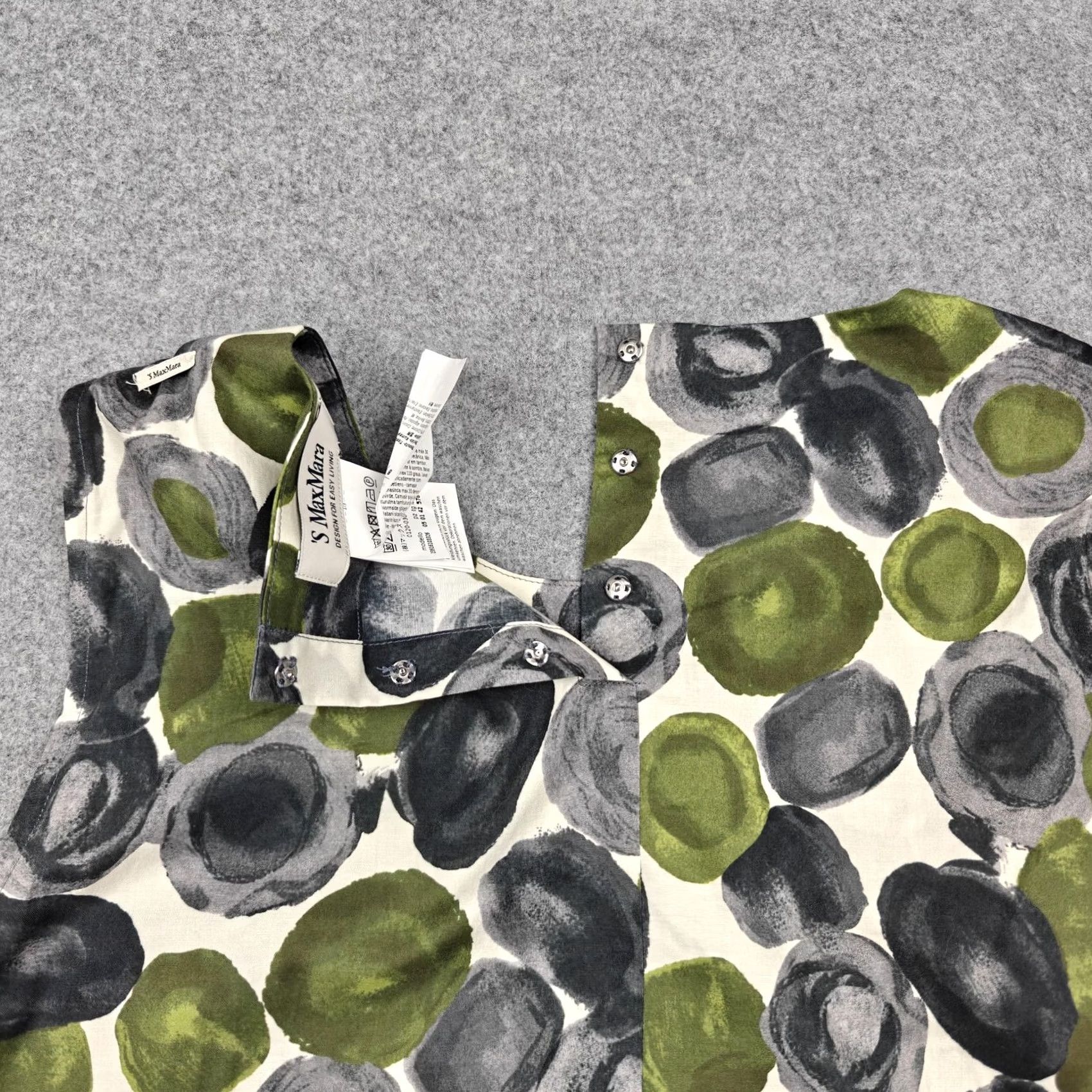Max Mara 'S MaxMara Blouse Womens 8 Multicolor Polka Dot Sleeveless Embellished Top Size M / US 6-8 / IT 42-44 - 6 Thumbnail