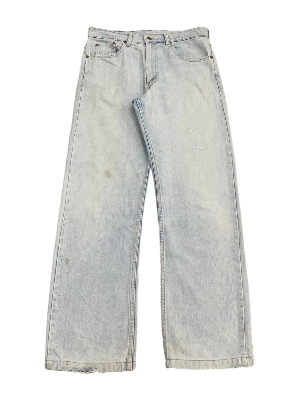 Levi's Vintage Levis 515 Light Wash Distressed Denim (AC48) Size US 32 / EU 48 - 3 Thumbnail
