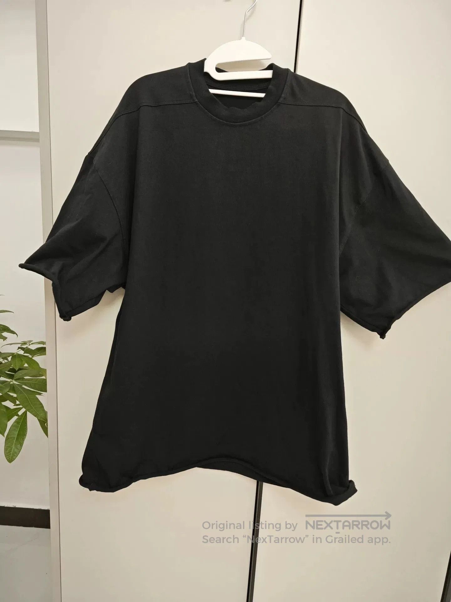 Rick Owens Rick Owens SS23 Black Rolled Cuff Tee. Size US S / EU 44-46 / 1 - 1 Thumbnail