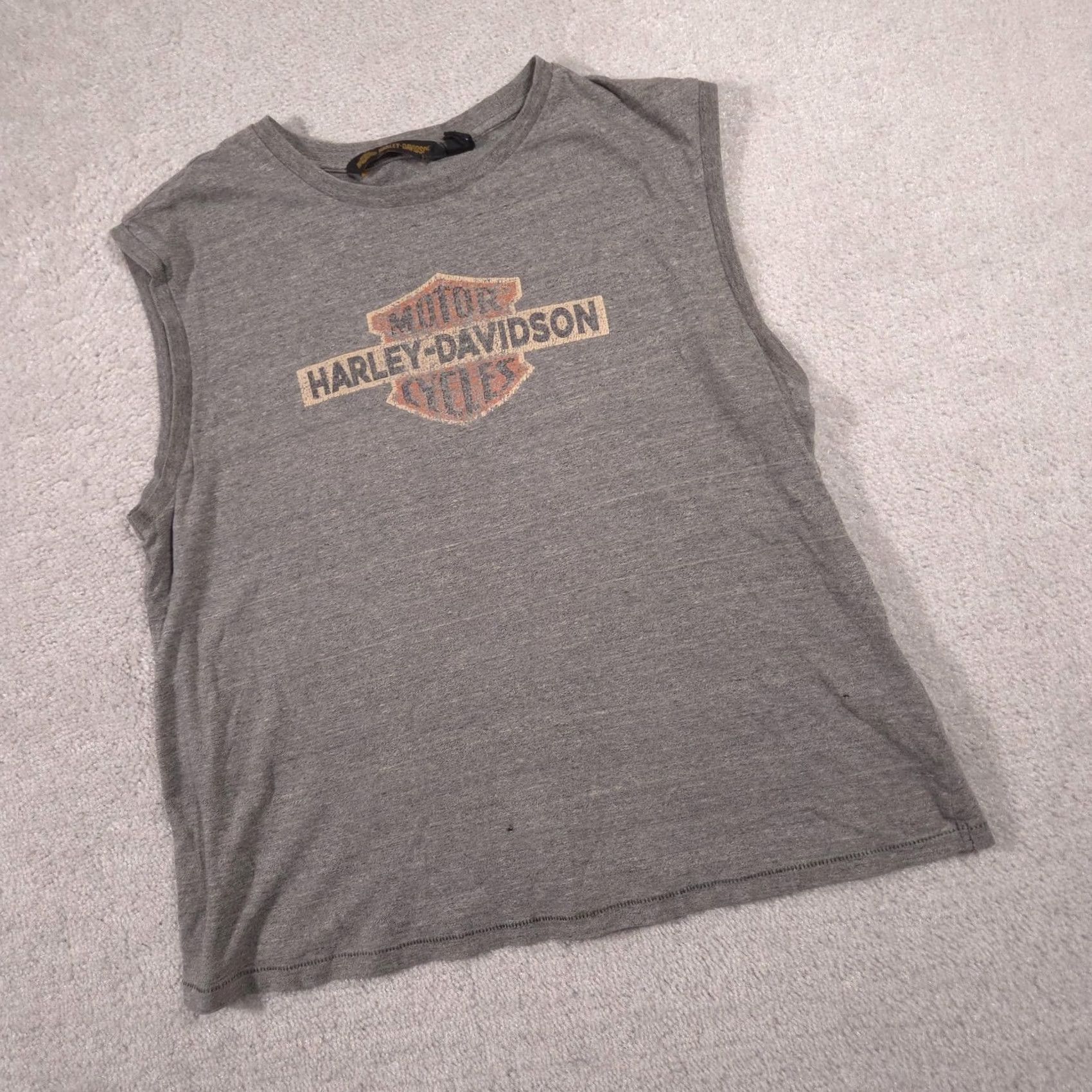 Harley Davidson Harley-Davidson Shirt Womens XL Gray Sleeveless Bar Shield Logo Graphic Biker Size XL / US 12-14 / IT 48-50 - 3 Thumbnail