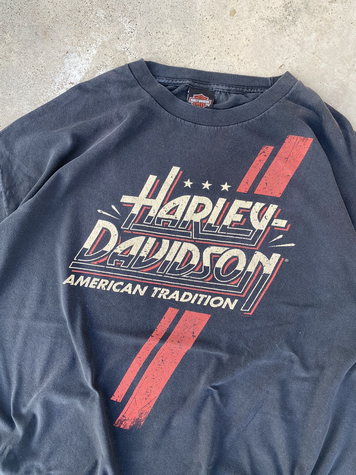 Harley Davidson Vintage Harley Davidson Faded Black Boxy Tees Size US XXL / EU 58 / 5 - 2 Thumbnail