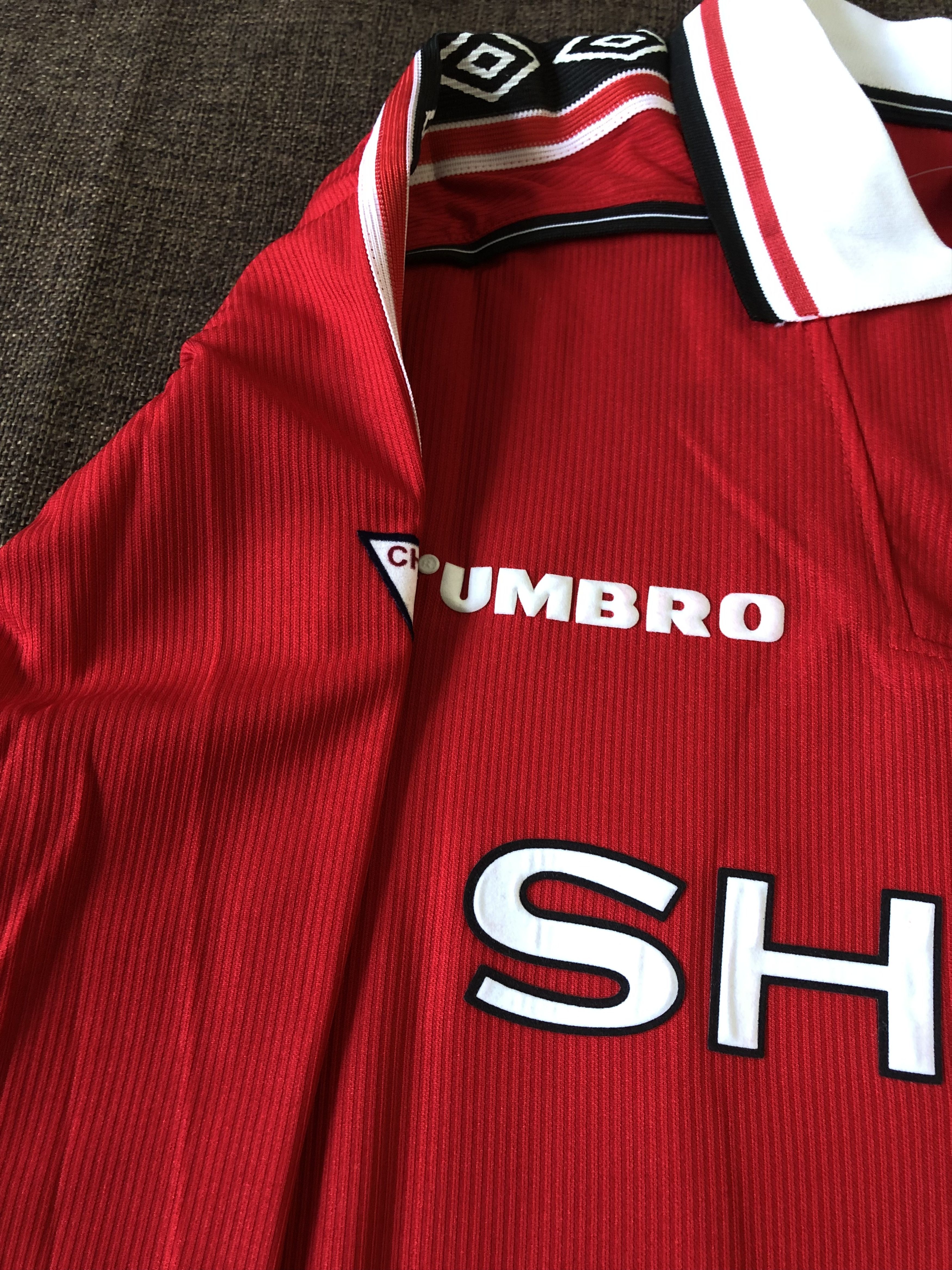 Vintage 1998-99 Manchester Home Beckham Vintage Jersey Size US L / EU 52-54 / 3 - 8 Thumbnail