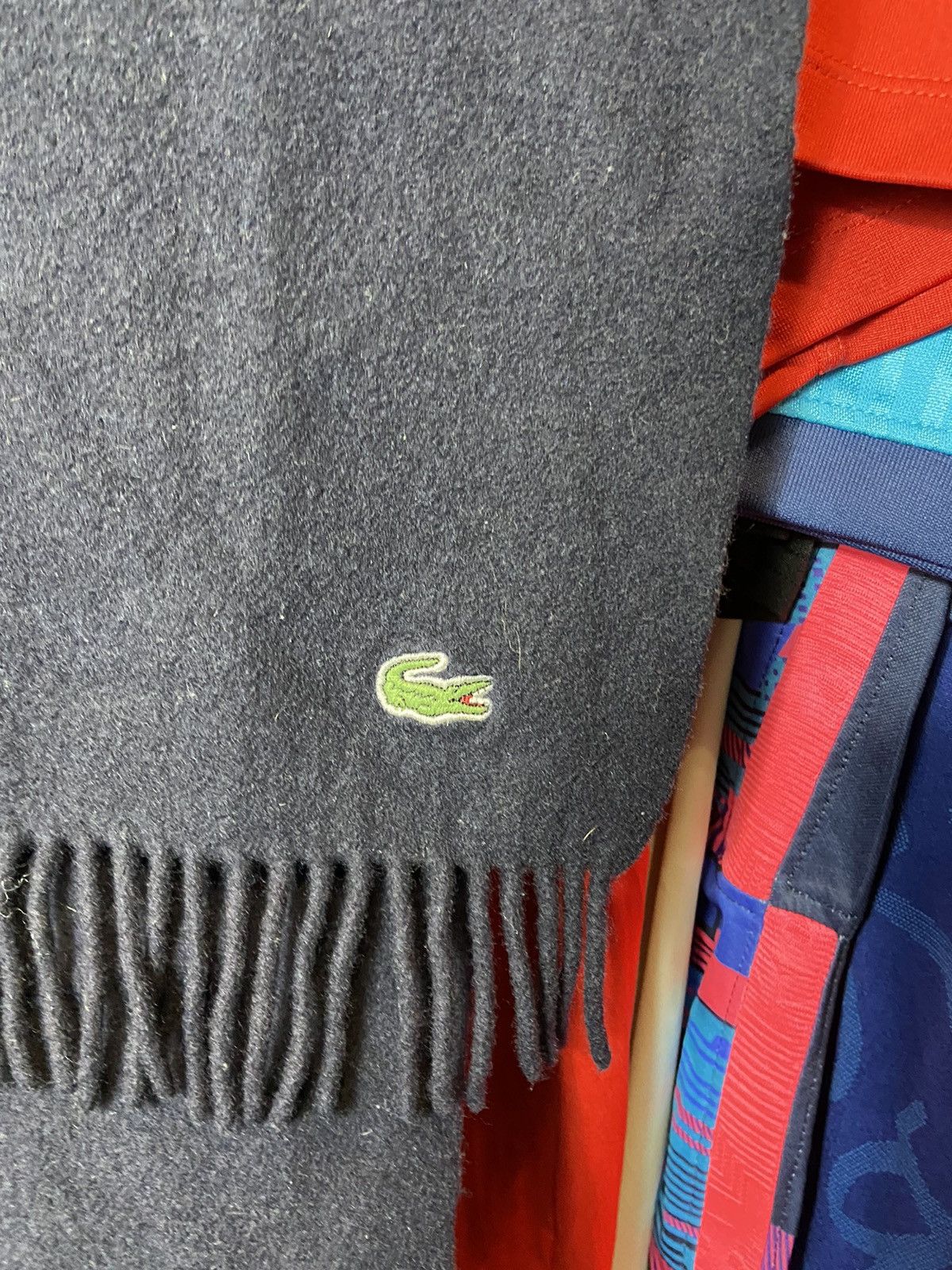 Lacoste × Vintage VINTAGE 00s LACOSTE 100 % WOOL SCARF Size ONE SIZE - 3 Thumbnail