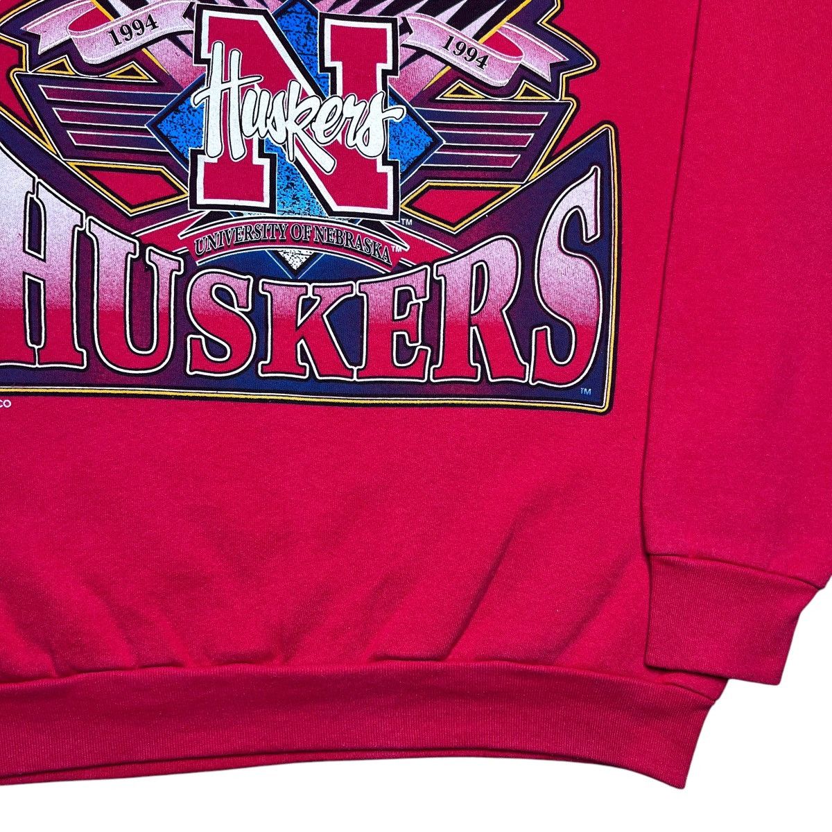 NCAA × Vintage Vtg 1994 NCAA Nebraska Huskers National Champions Sweatshirt Size US XL / EU 56 / 4 - 17 Thumbnail