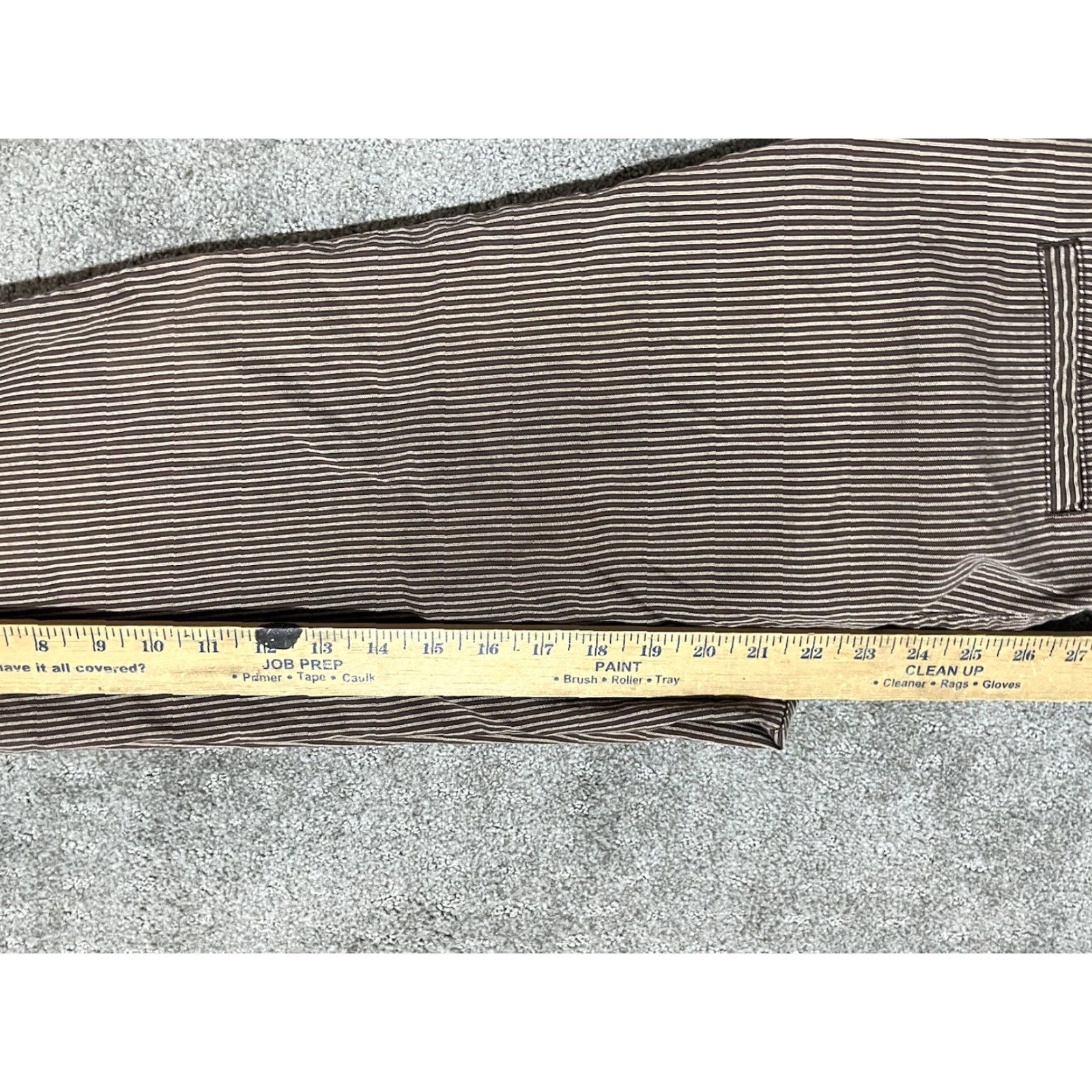 Talbots Talbots Cropped Pants Womens Size 2P Brown Stripe Pockets Stretch Capri Pants Size 29" - 5 Thumbnail