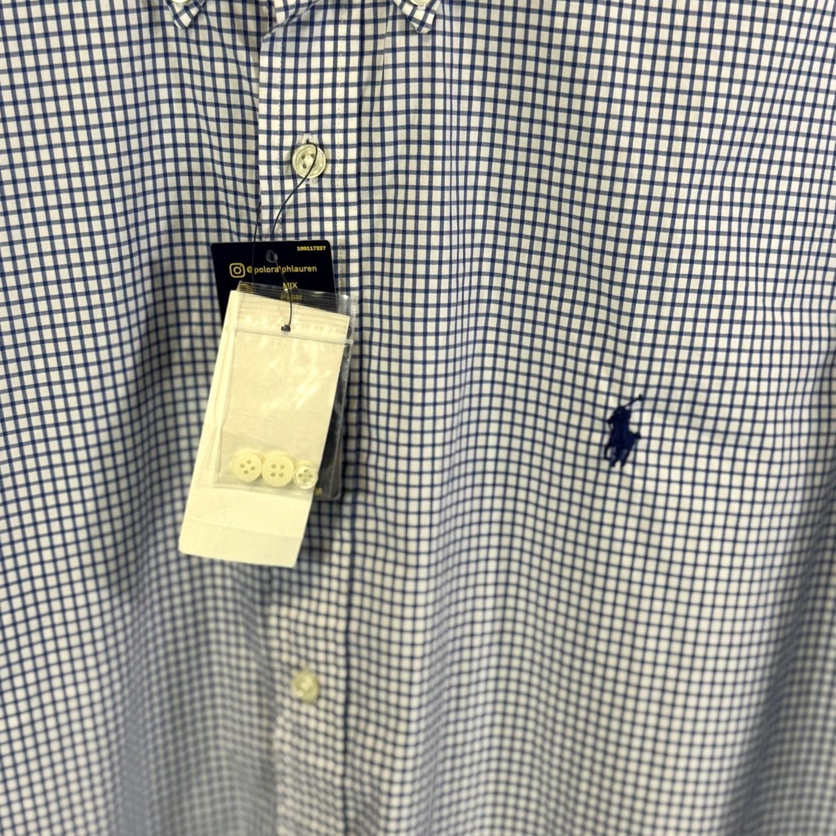 Ralph Lauren Ralph Lauren Shirt Mens XL Blue Slim Fit Button Down Check Dress Classic NWT Size 46R - 4 Thumbnail