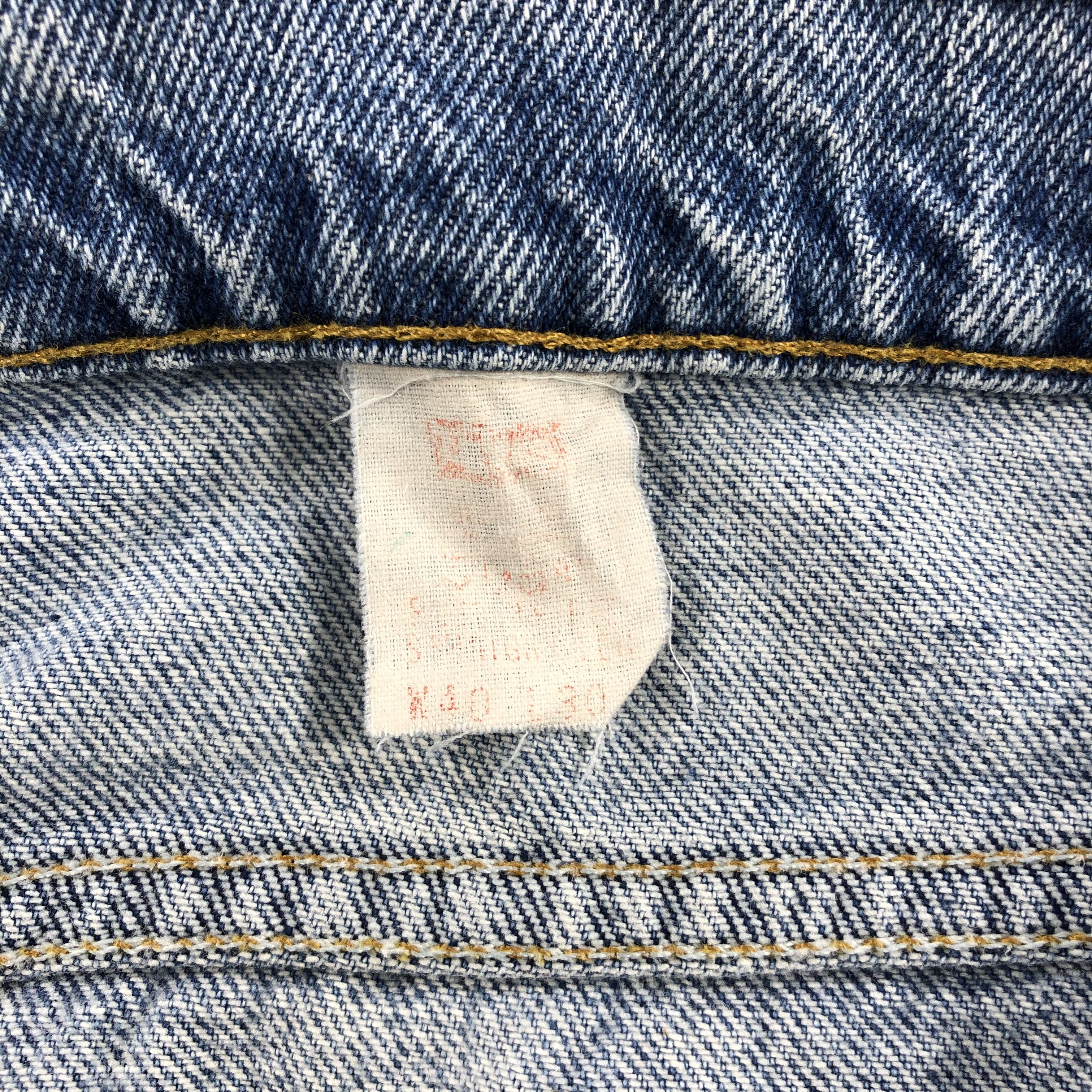 Levi's 90s Vintage Blue Wash Levis 505 Orange Tab Jeans-J1409 Size US 39 - 10 Thumbnail