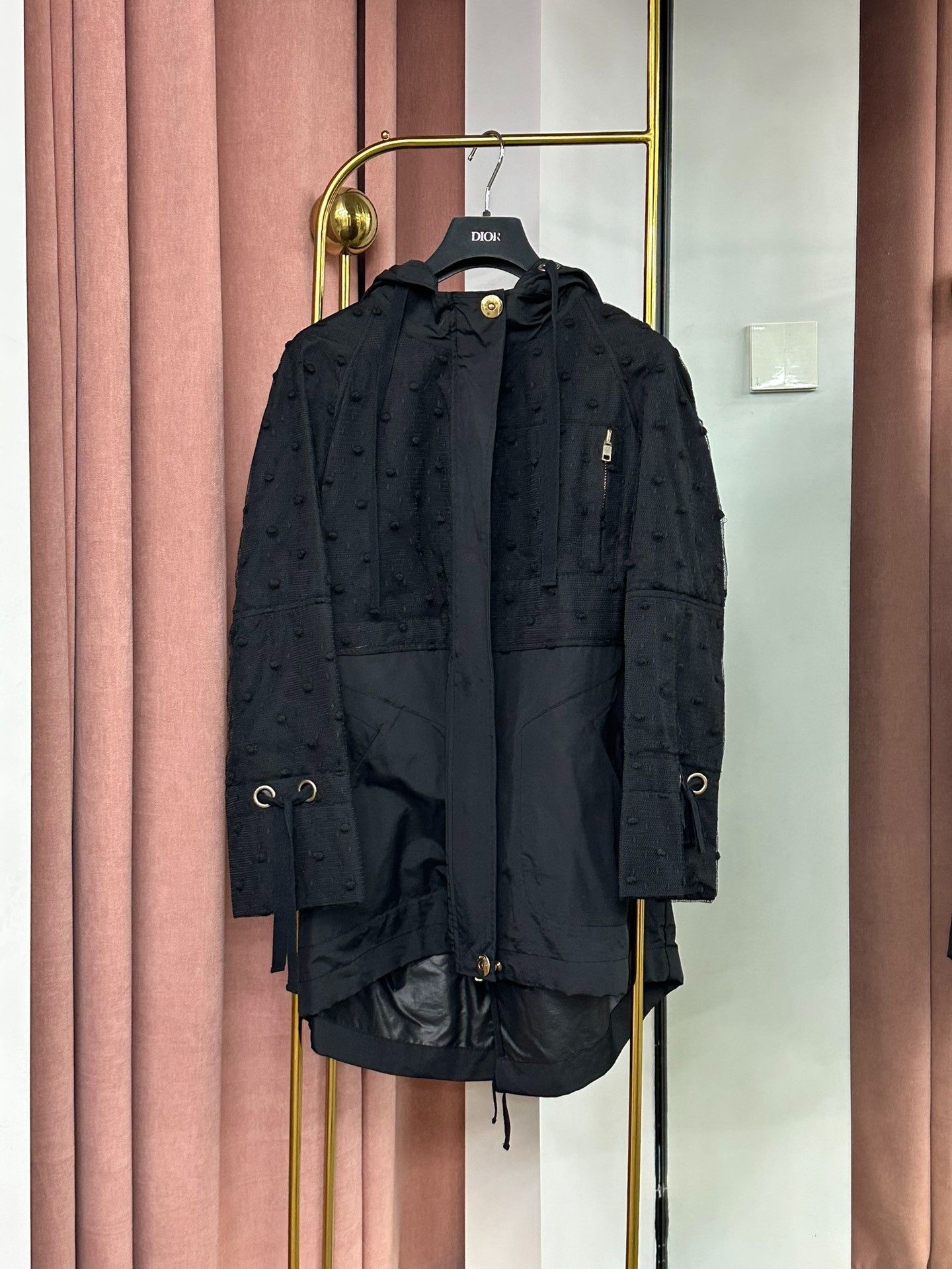 RED Valentino Red Valentino Black Mesh Panel Coat Size S / US 4 / IT 40 - 1 Thumbnail