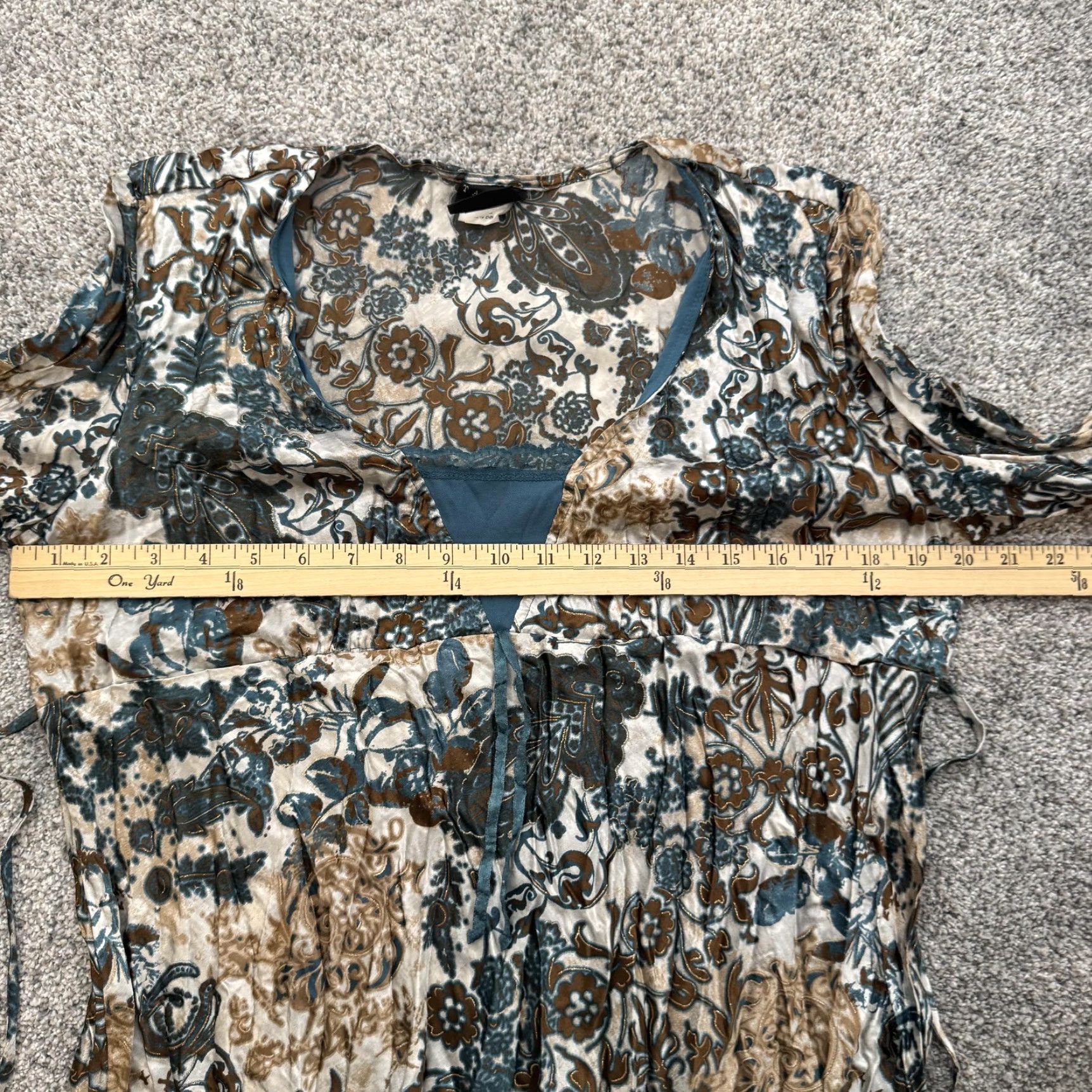 Vintage VINTAGE B. Moss Y2K Blouse Paisley Floral Boho Peasant Stretch L XL? (Note: ensure exact from original) Size L / US 10 / IT 46 - 6 Thumbnail