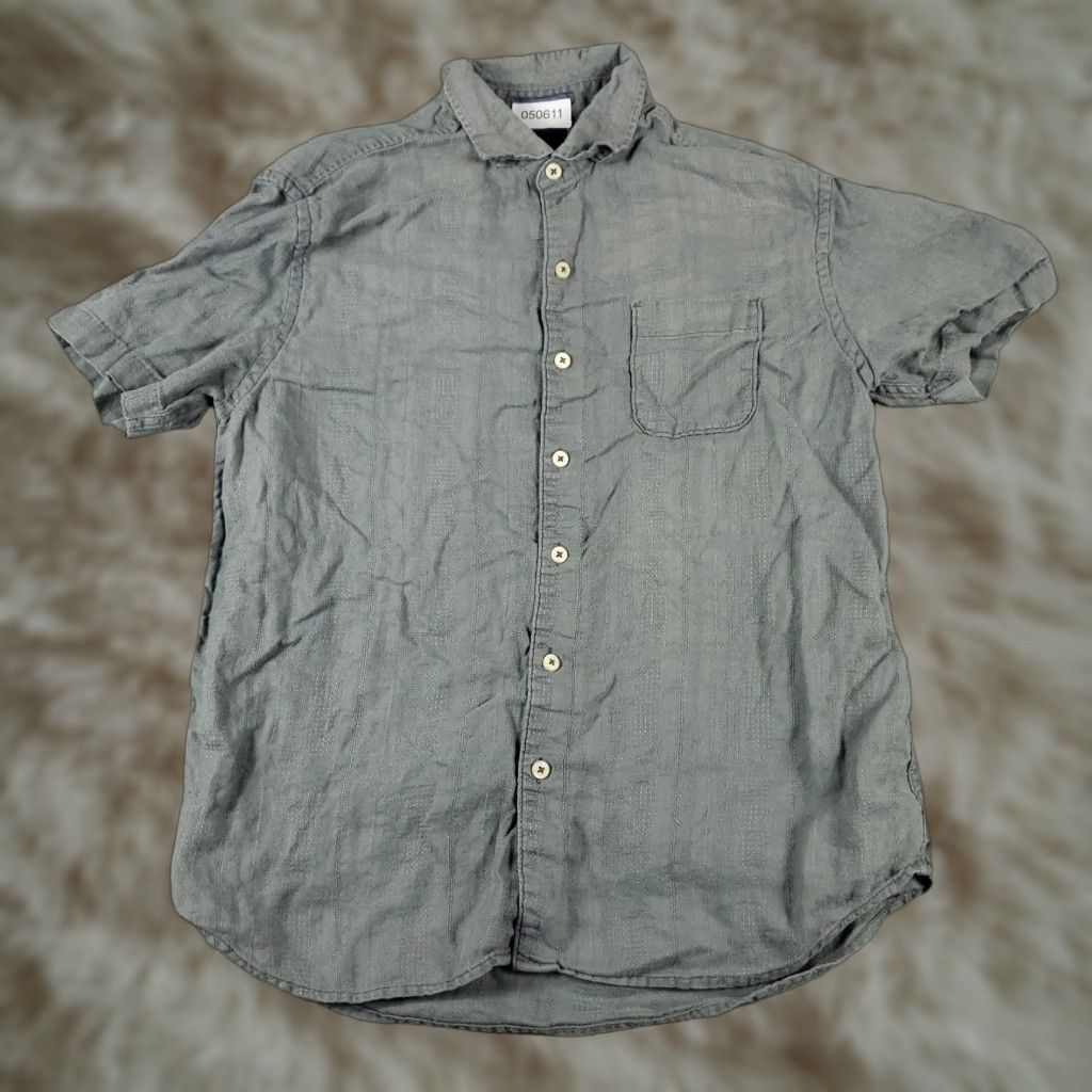 Tommy Bahama Tommy Bahama Shirt Mens Large Gray Linen Hawaiian Button Up Short Sleeve Adult L Gray Hawaiian Shirt Size US L / EU 52-54 / 3 - 1 Thumbnail