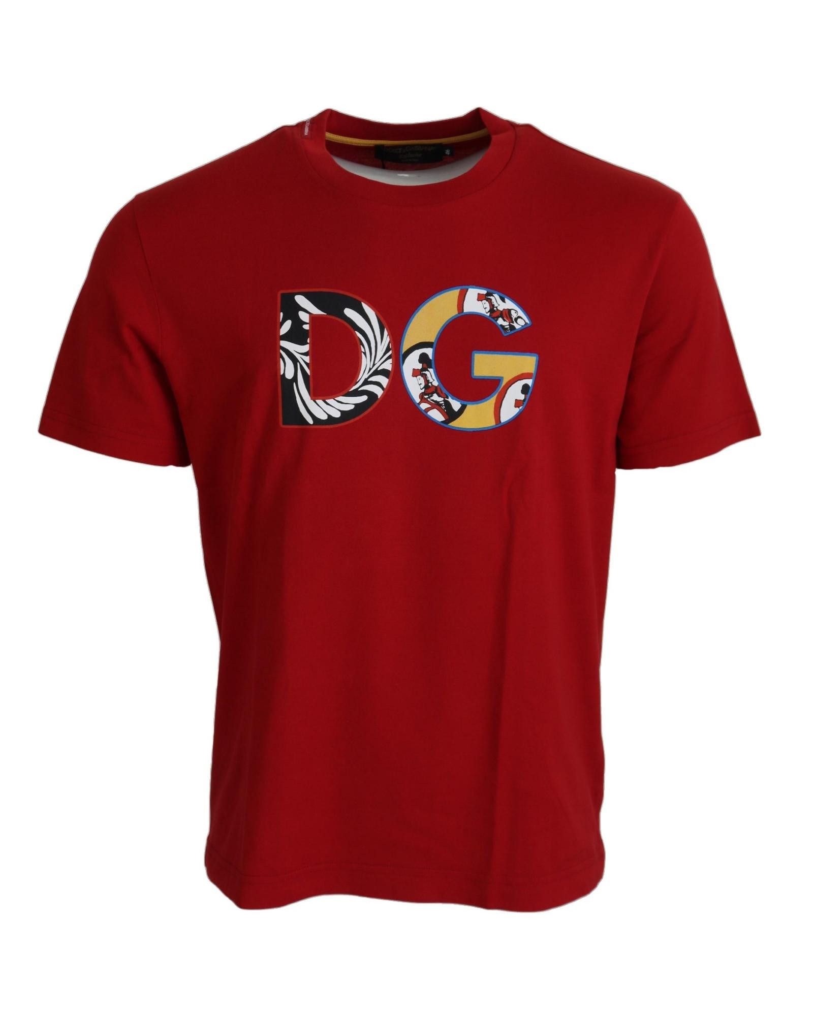 image of Dolce Gabbana Dg Logo Crewneck Top in Red, Men's (Size XS)