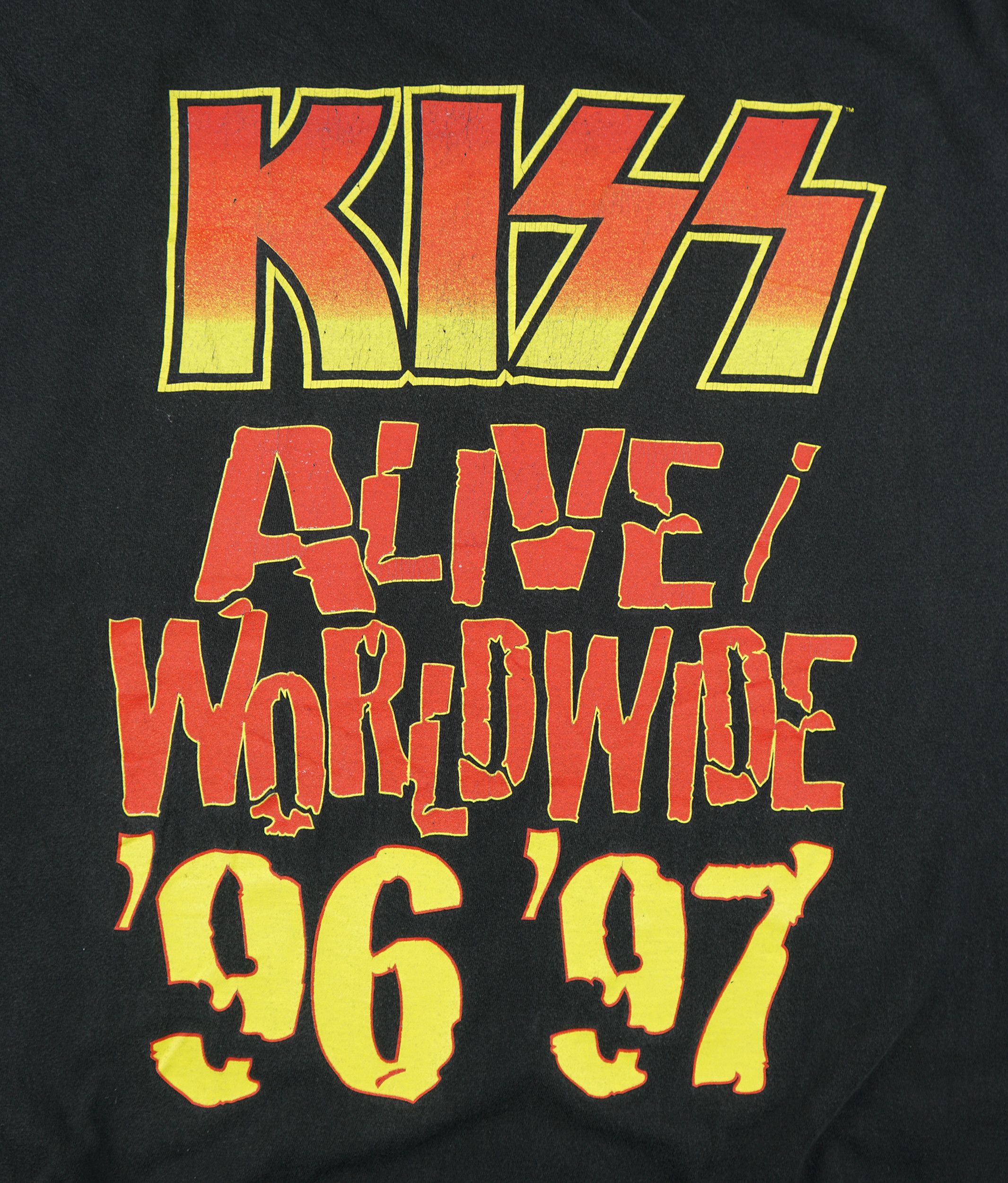 Band Tees × KISS × Vintage Vintage Kiss Alive Worldwide '96 '97 Tour T Shirt Size US XXL / EU 58 / 5 - 6 Thumbnail