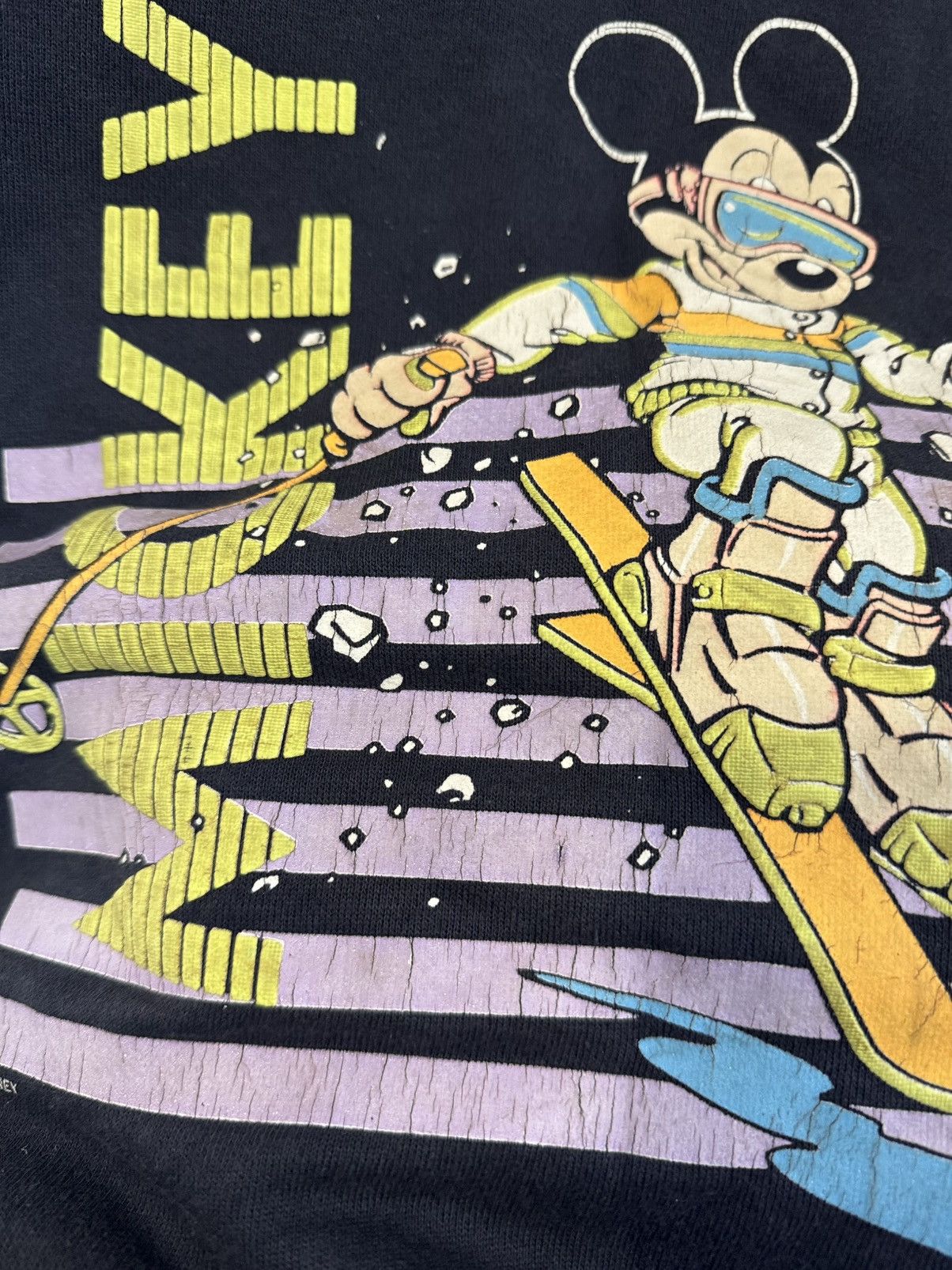 Hanes × Vintage DOWNHILL FREAK 80s Mickey Mouse Ski vintage crewneck Size US XL / EU 56 / 4 - 10 Thumbnail