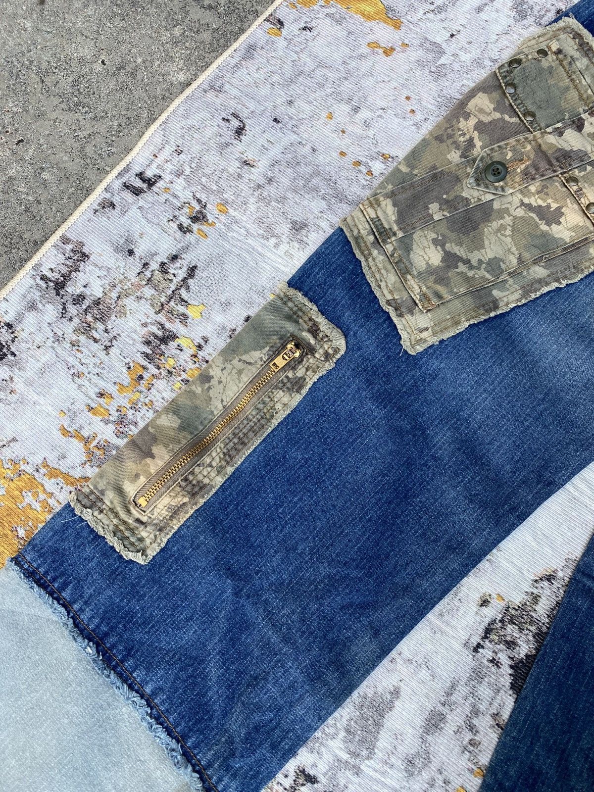 PPFM PPFM patchwork rebuild denim pants camouflage cargo pockets Size US 30 / EU 46 - 9 Thumbnail