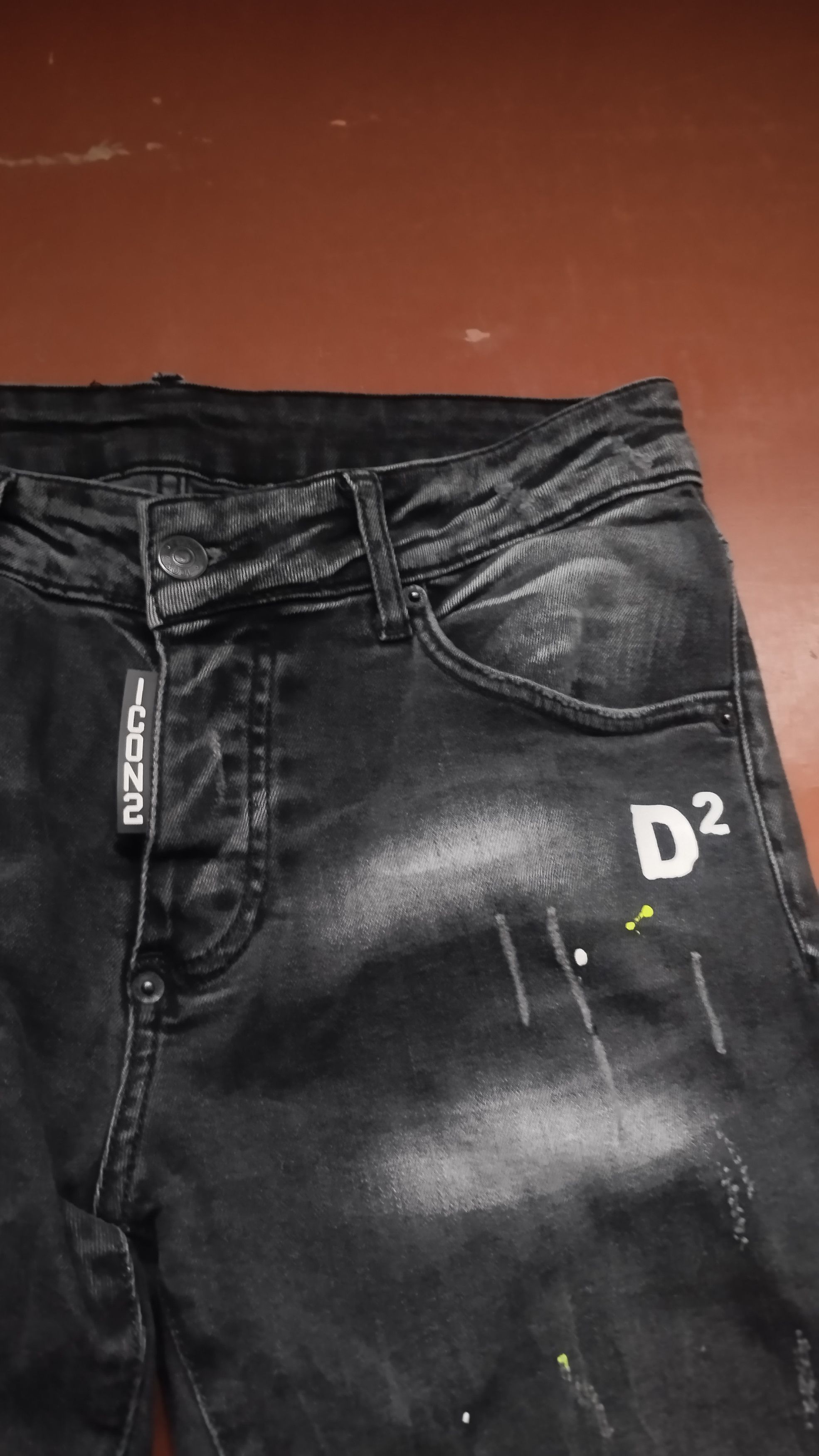 Black Icon × Dsquared2 Rare Drip DSQUARED2 ICON2 Denim Slim fit Size US 28 / EU 44 - 4 Thumbnail