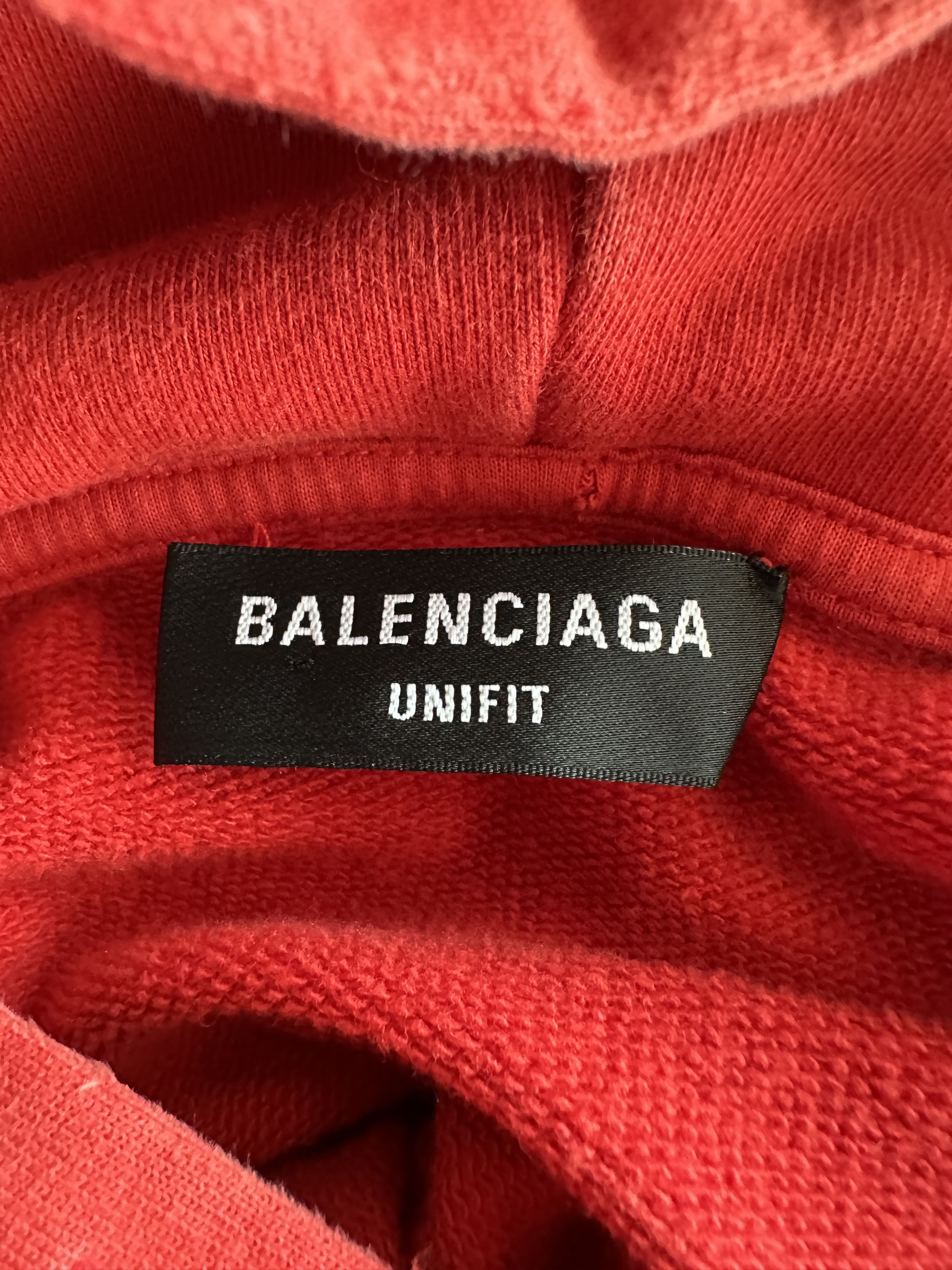 Balenciaga Balenciaga Red & Pink BB Logo Distressed Hoodie Size US M / EU 48-50 / 2 - 3 Thumbnail