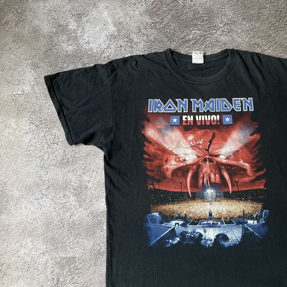 Vintage Vintage 90s Iron Maiden Band Tee Graphic Punk Grunge Slim L Size US L / EU 52-54 / 3 - 4 Thumbnail