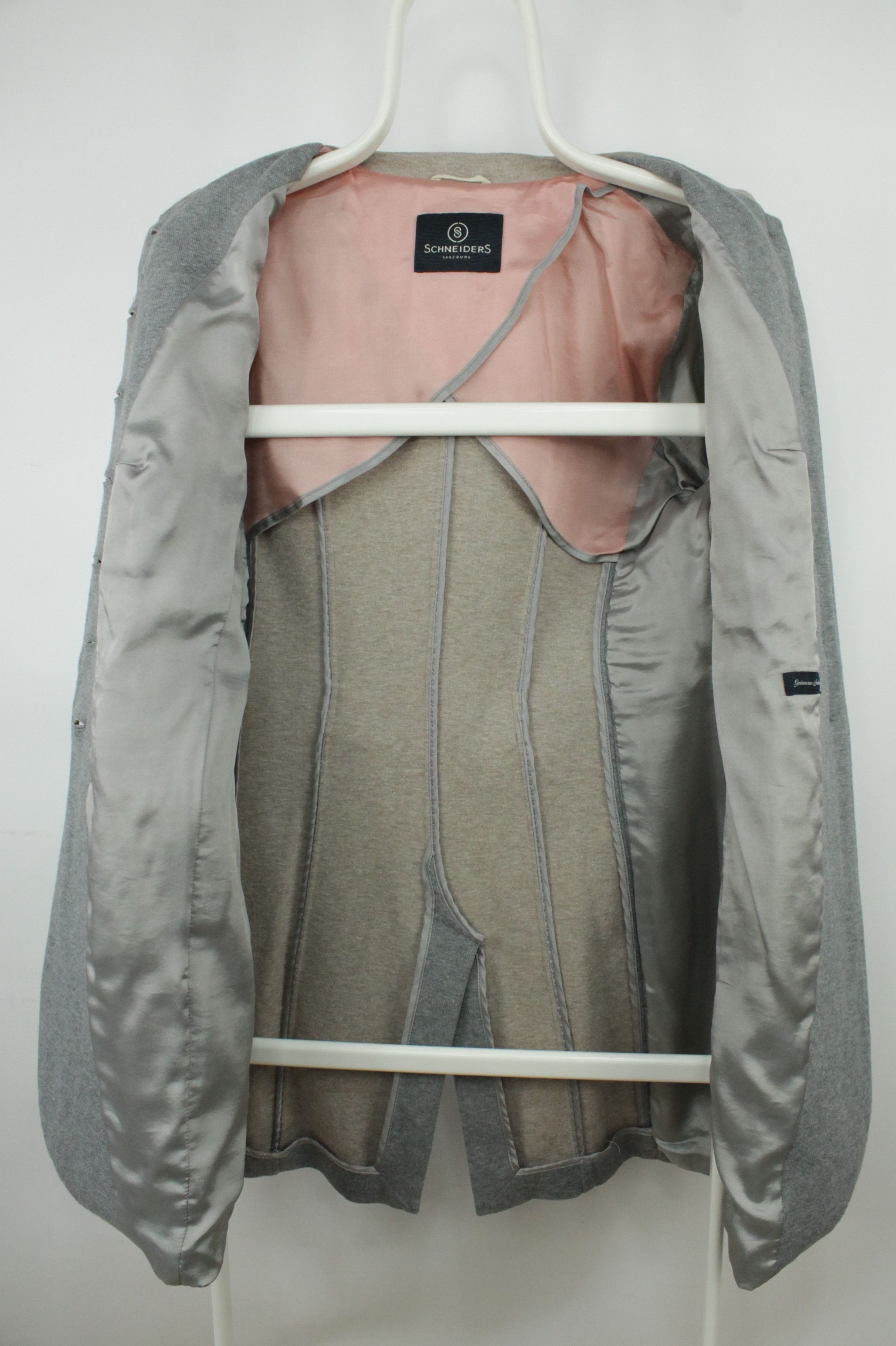 Schneiders Schneiders Salzburg Julietta Steel Button Gray Cotton Coat Size L / US 10 / IT 46 - 11 Thumbnail