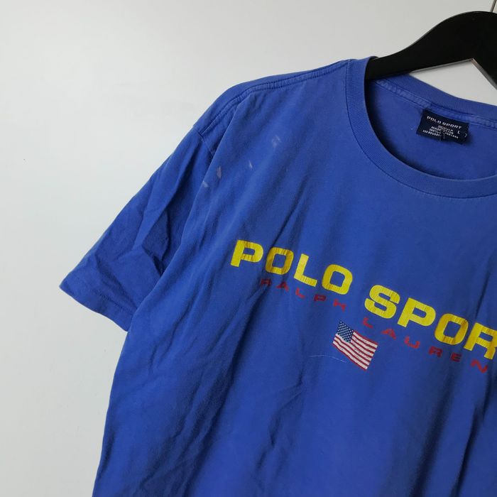 Polo Ralph Lauren 90s Vintage Distressed Ralph Lauren Polo Sport Logo T ...
