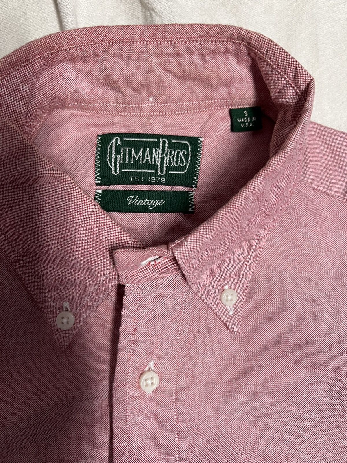 Gitman Bros. Vintage Gitman Bros Vintage Red Oxford Shirt Size US S / EU 44-46 / 1 - 2 Thumbnail
