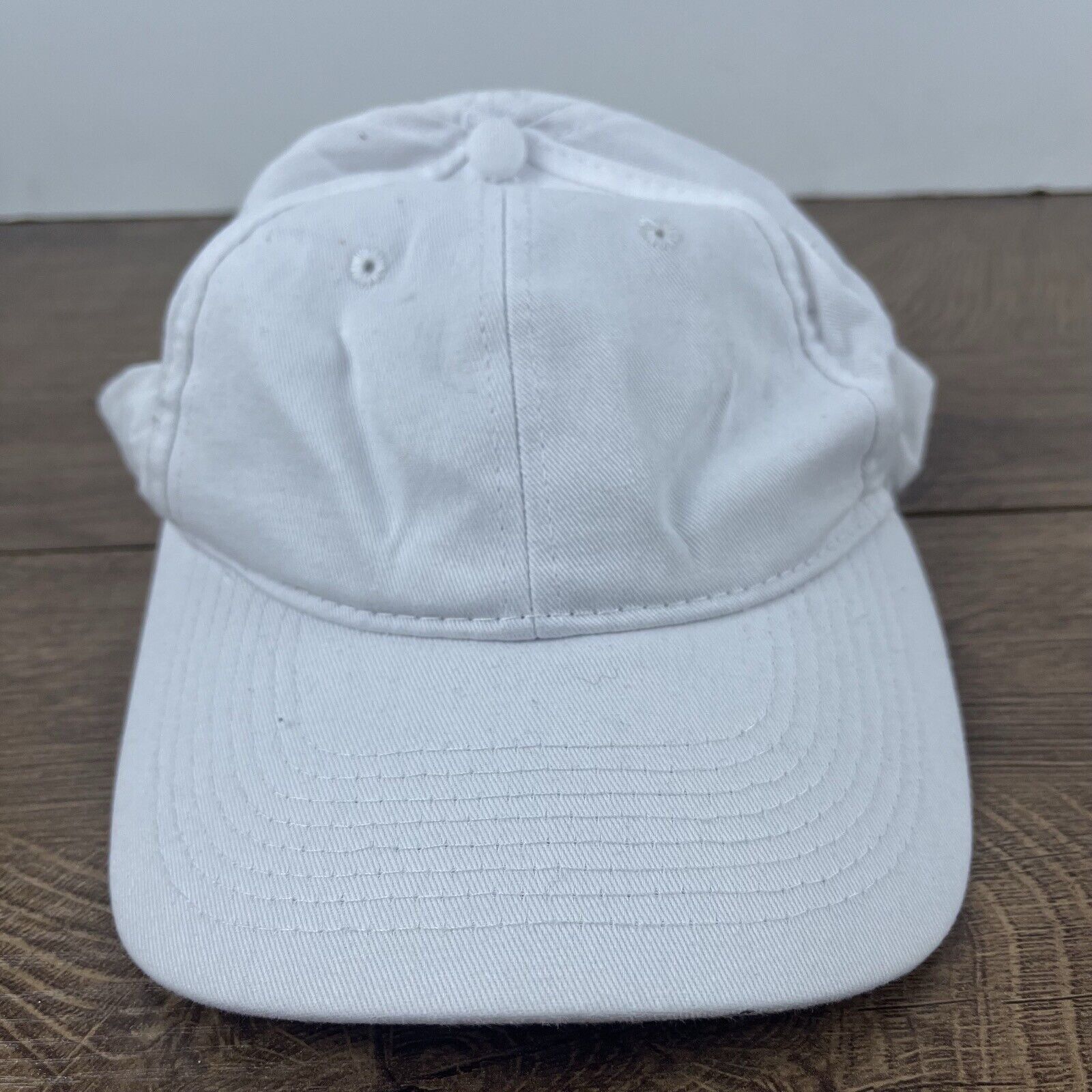 Other Plain White Baseball Hat Cap Adjustable Hat White Hat Adjust Size ONE SIZE - 4 Thumbnail