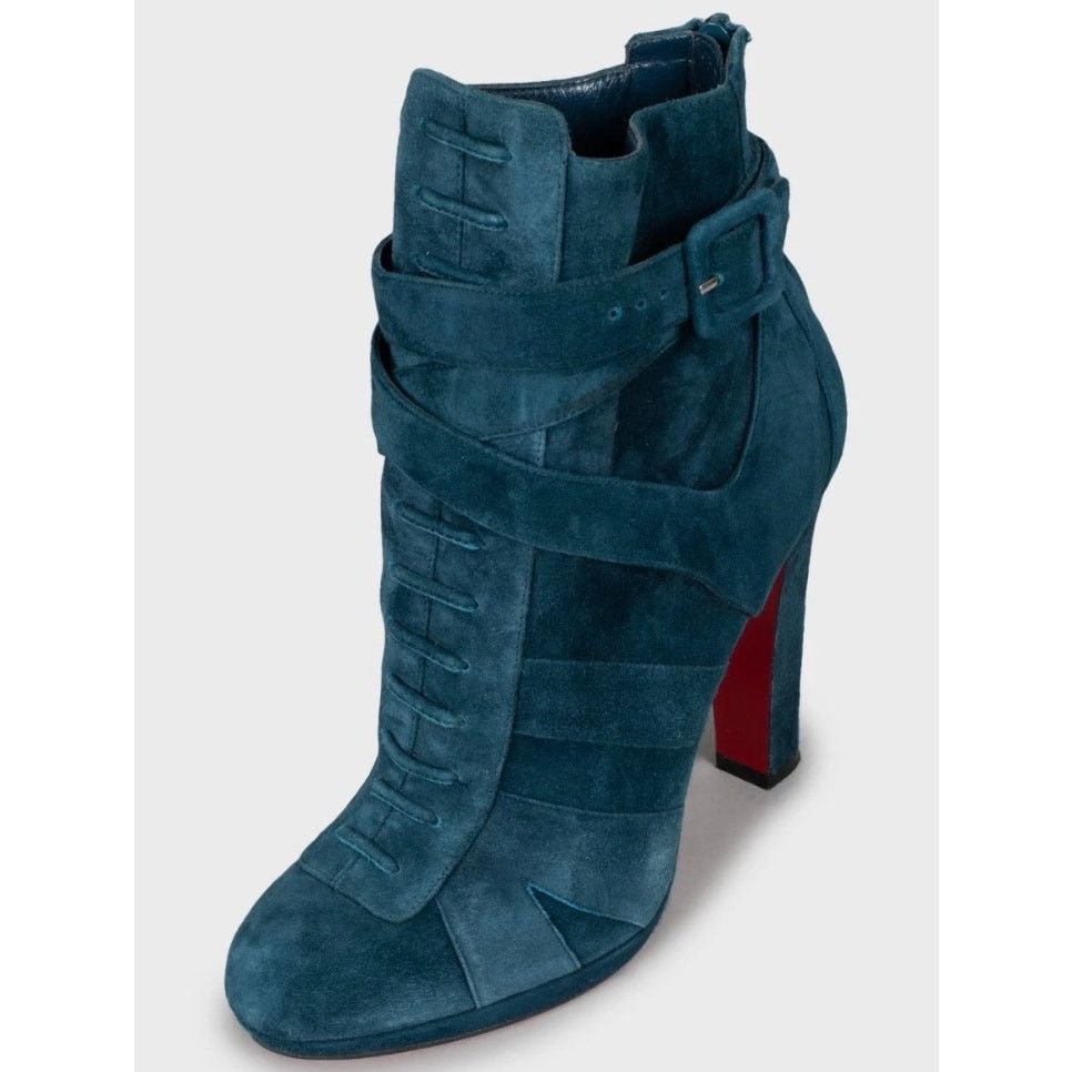 Christian Louboutin Christian Louboutin Light Blue Suede Ankle Boots Size 37 Size US 7 / IT 37 - 3 Thumbnail