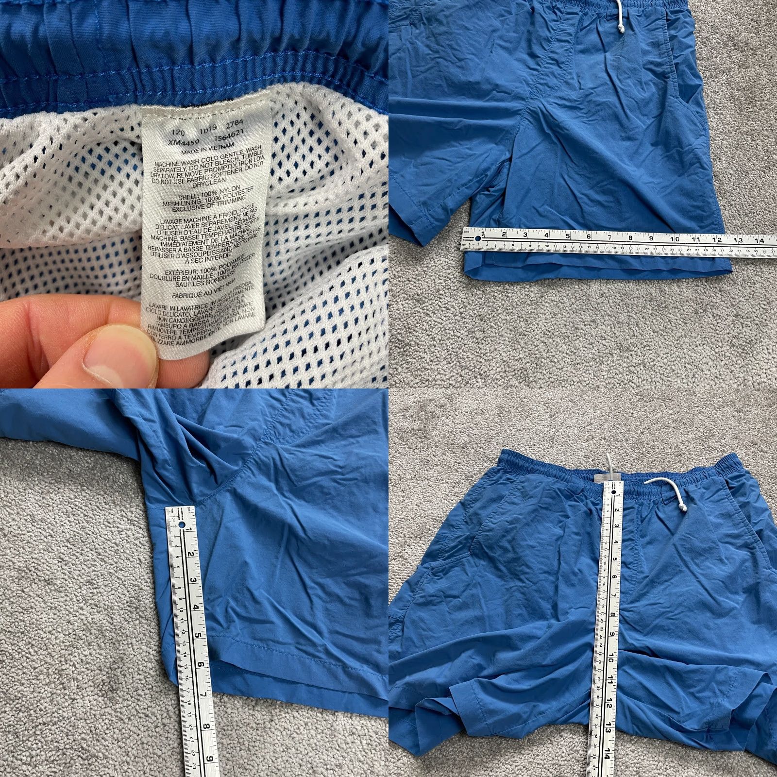 Vintage Columbia PFG Backcast Water Shorts Mens Small Blue Nylon Elastic Waist Shorts Mens Blue Nylon Backcast PFG Beach Size US 29 - 8 Thumbnail