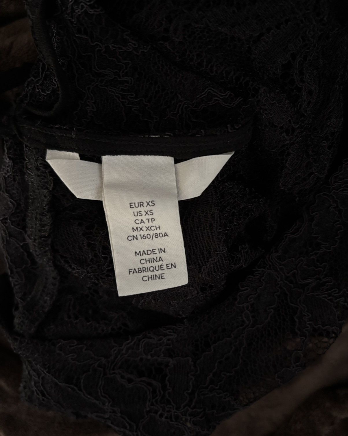 H&M Women’s Size XS H&M Black Sheer Lace Maxi Dress Pre-Owned Size XS / US 0-2 / IT 36-38 - 7 Thumbnail