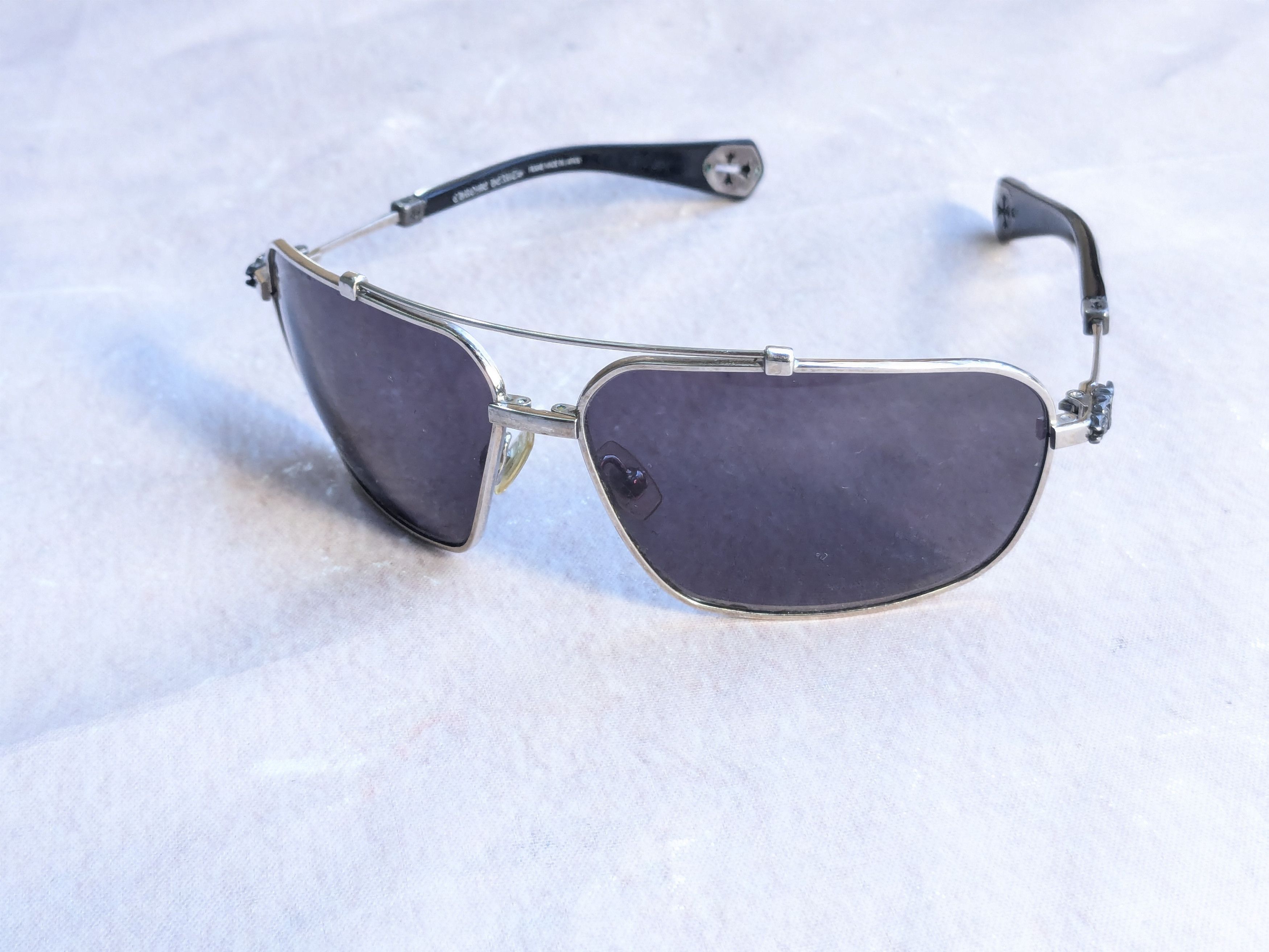 Chrome Hearts Chrome Hearts Aviator Sunglasses Oral Blue Silver Cross Y2K Size ONE SIZE - 5 Thumbnail