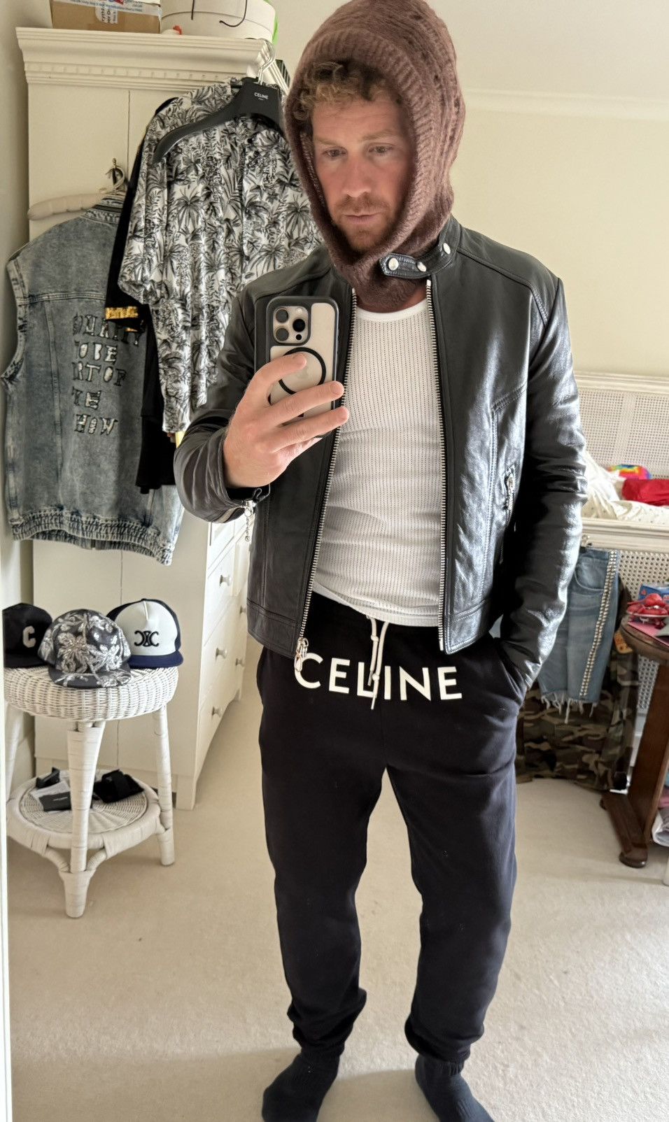 Celine $5.7k FW24 Celine Cafe Racer blouson leather jacket Hedi 52 Size US L / EU 52-54 / 3 - 1 Thumbnail
