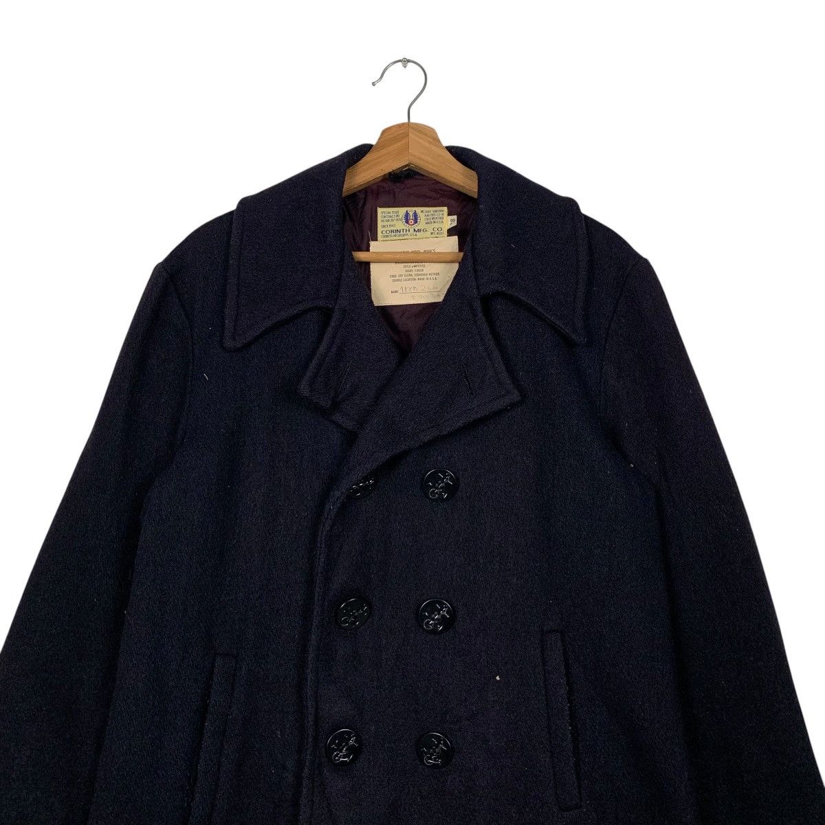 Vintage Military Uniform Double Breast Wool Peacoat #2297-C102 Size US M / EU 48-50 / 2 - 2 Thumbnail