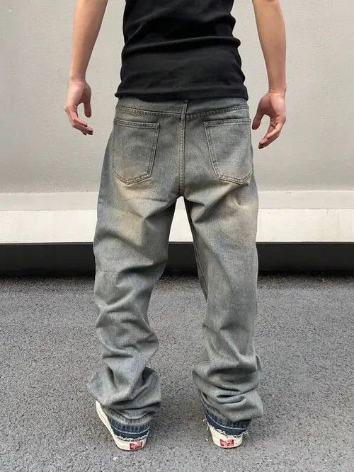 Jean Washed Baggy Denim Jeans Stacked Skate Size US 32 / EU 48 - 1 Thumbnail