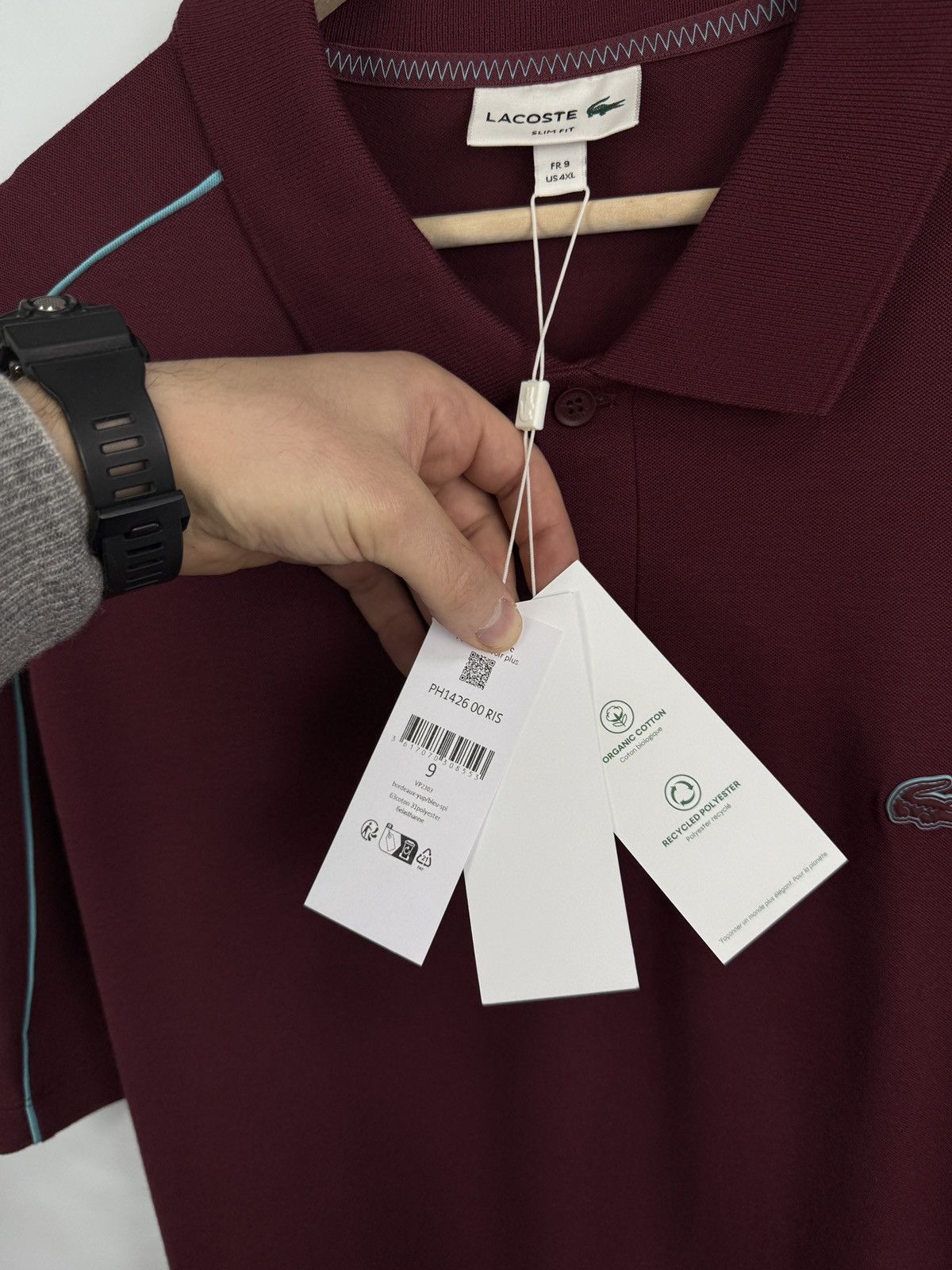 Lacoste 🇫🇷 NEW❗️ Lacoste Slim Fit Polo T-Shirt Made in France Rare Size US XXL / EU 58 / 5 - 10 Thumbnail