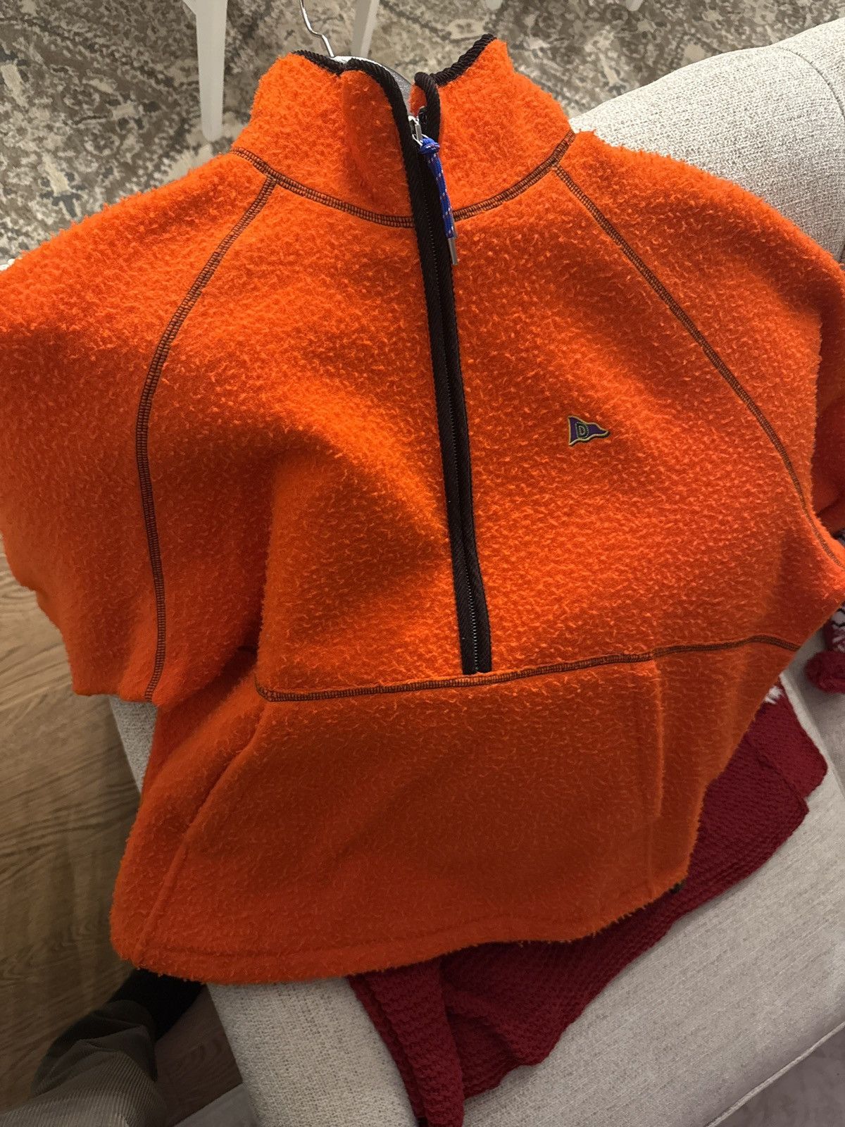 Drake's Orange Casentino Wool Half-Zip Sweater size 44 Size US L / EU 52-54 / 3 - 5 Thumbnail