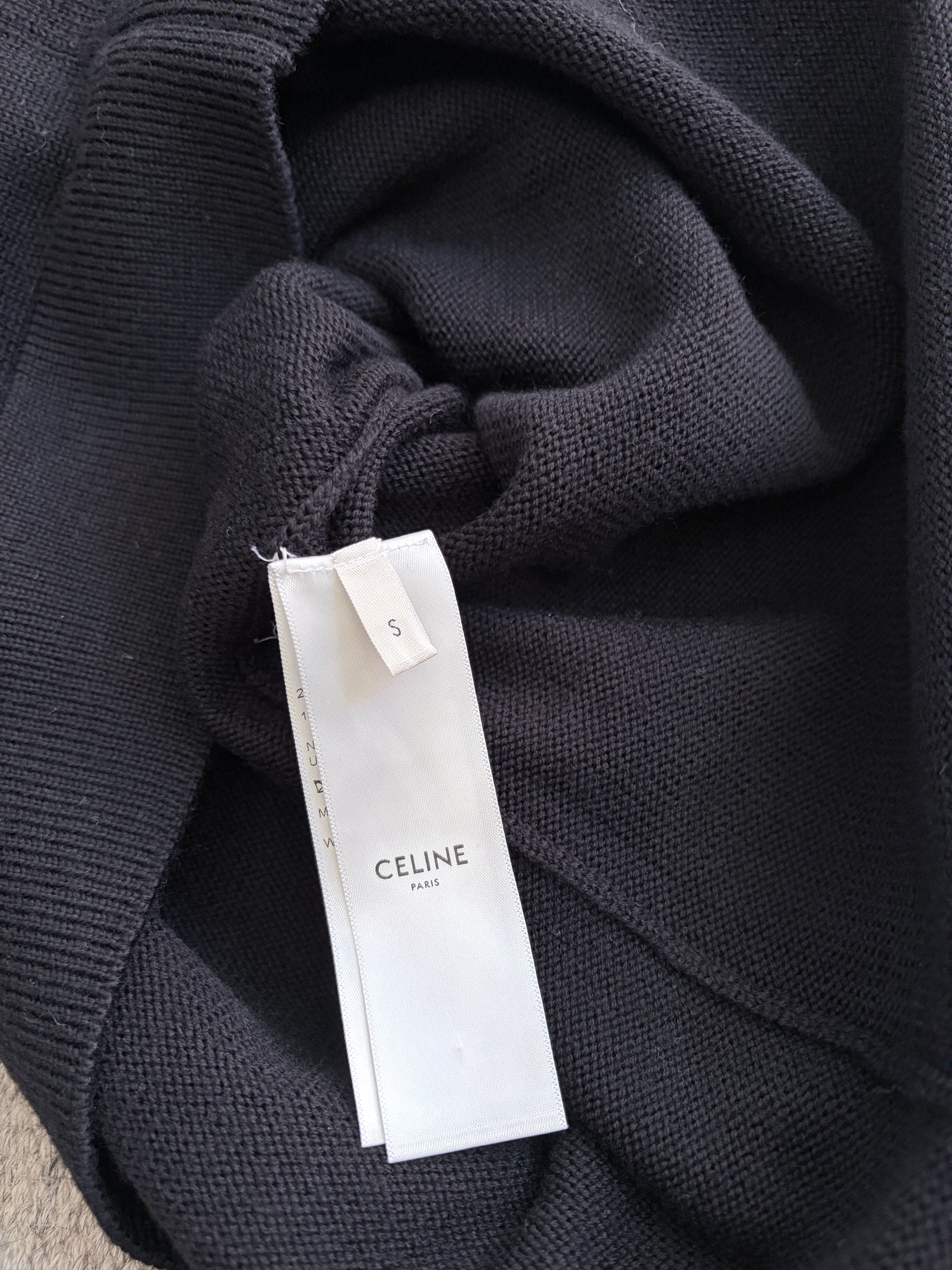 Celine Celine Paris Black Studded Knit Top / Size S Size S / US 4 / IT 40 - 6 Thumbnail