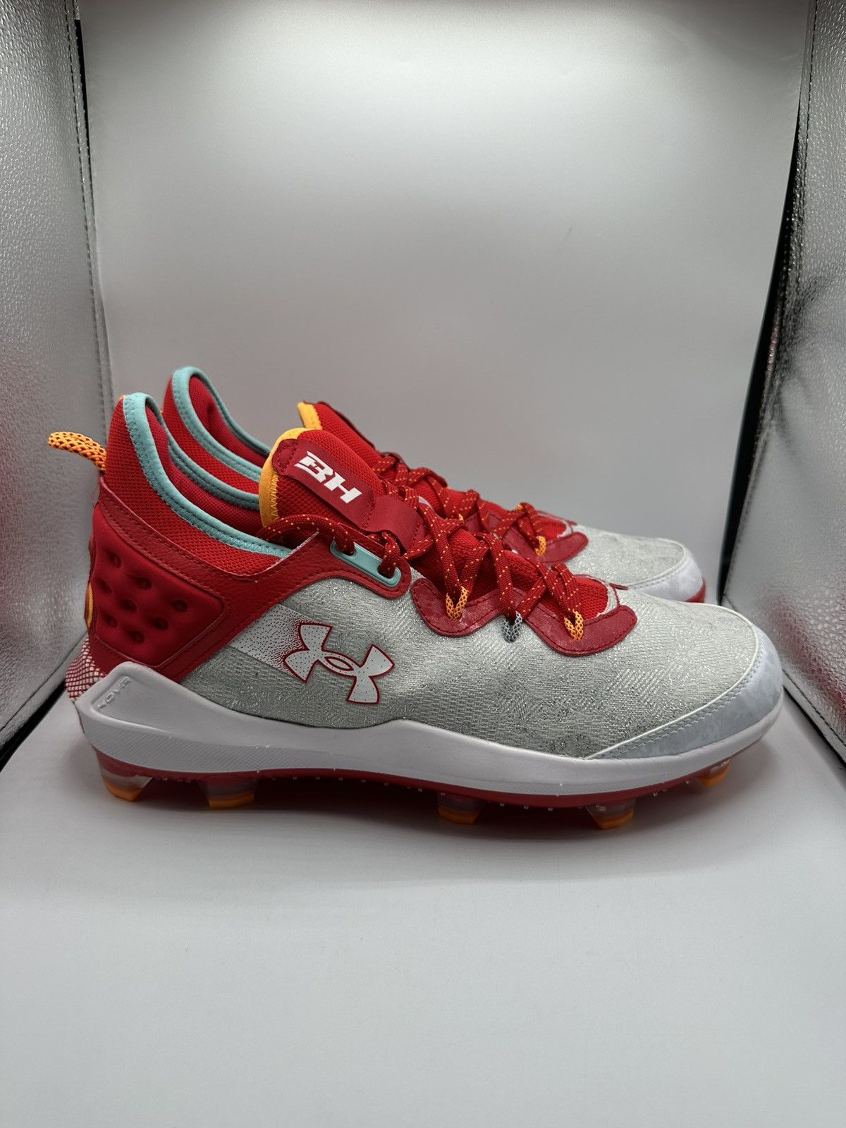 Under Armour Under Amour Harper 8 Elite TPU “White Red” size 11.5 Size US 11.5 / EU 44-45 - 3 Thumbnail