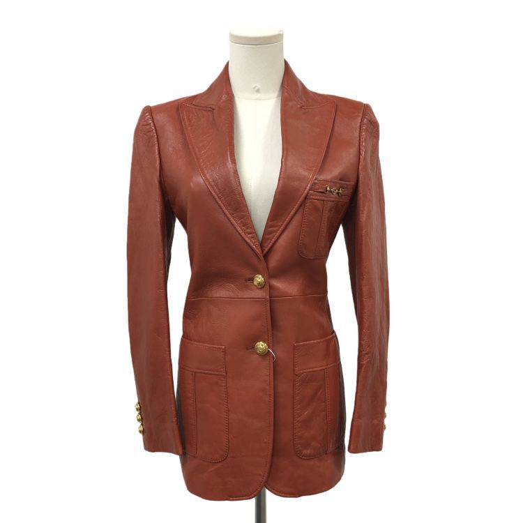 Gucci Gucci Brown Leather Jacket Size 38 Size XS / US 0-2 / IT 36-38 - 1 Thumbnail