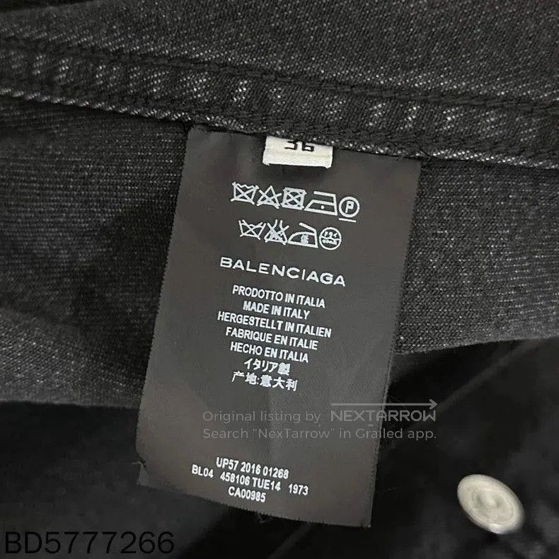 Balenciaga Balenciaga Black Denim Jacket. Size US XS / EU 42 / 0 - 5 Thumbnail