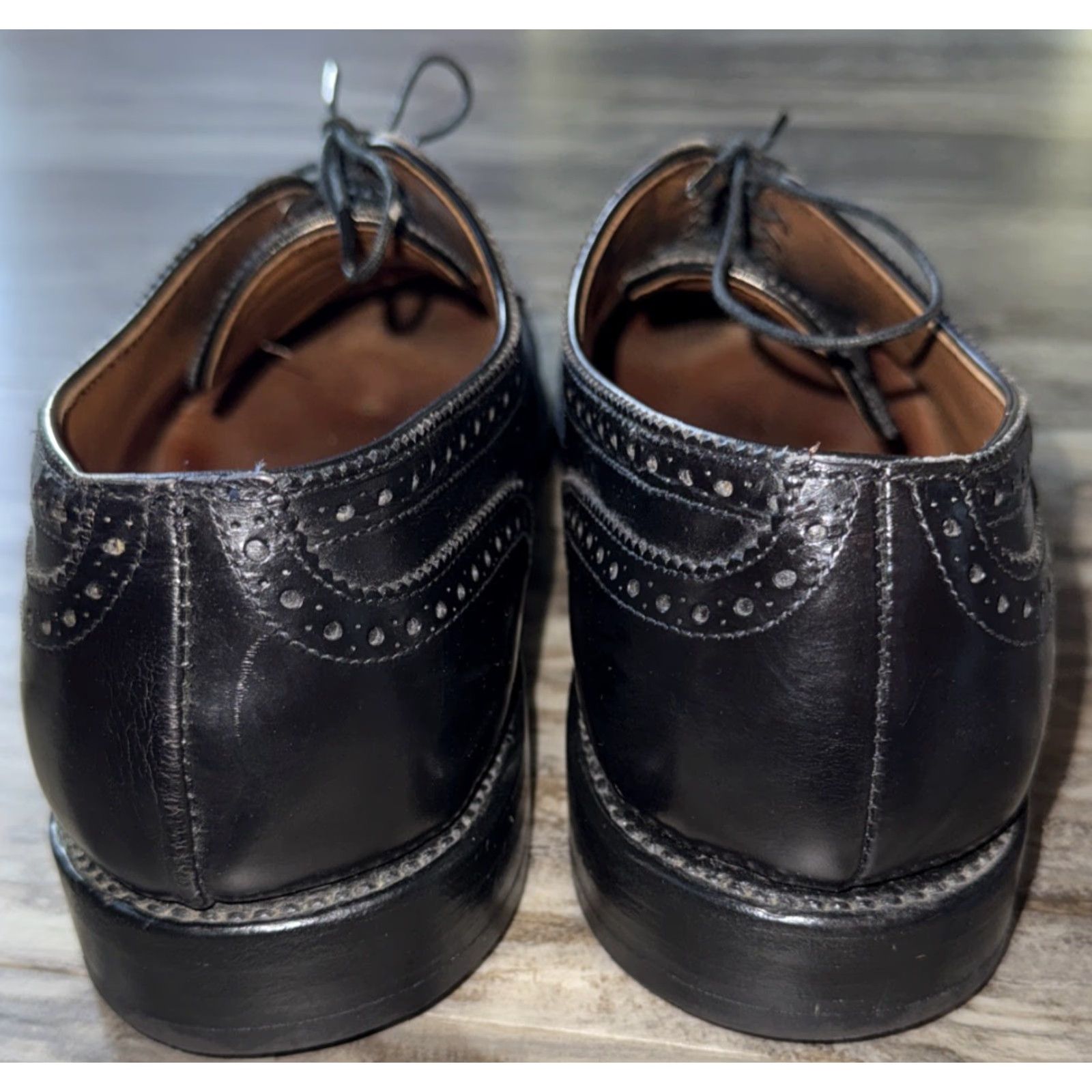Allen Edmonds Allen Edmonds Sanford Black Cap Toe Brogue Oxford Dress Shoes Men 10.5 B US 10.5 Leather Lining Leather Upper Black / Dress / Business / Classic Size ONE SIZE - 5 Thumbnail