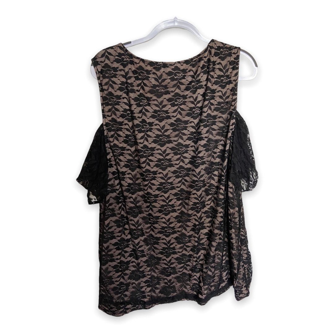 Other Torrid Womens Blouse Size 5X Black Lace Crossover Top Size 4XL / US 24-26 - 2 Thumbnail