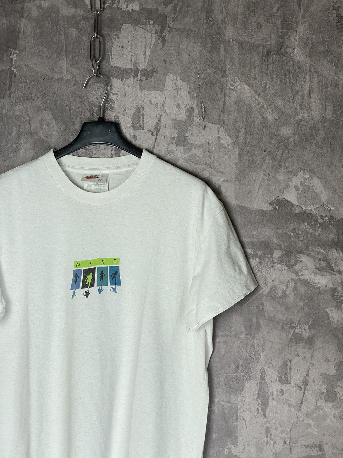 Nike × Vintage Nike tee Vintage 90s Nike Central Logo USA T-shirt y2k Size US XL / EU 56 / 4 - 4 Thumbnail