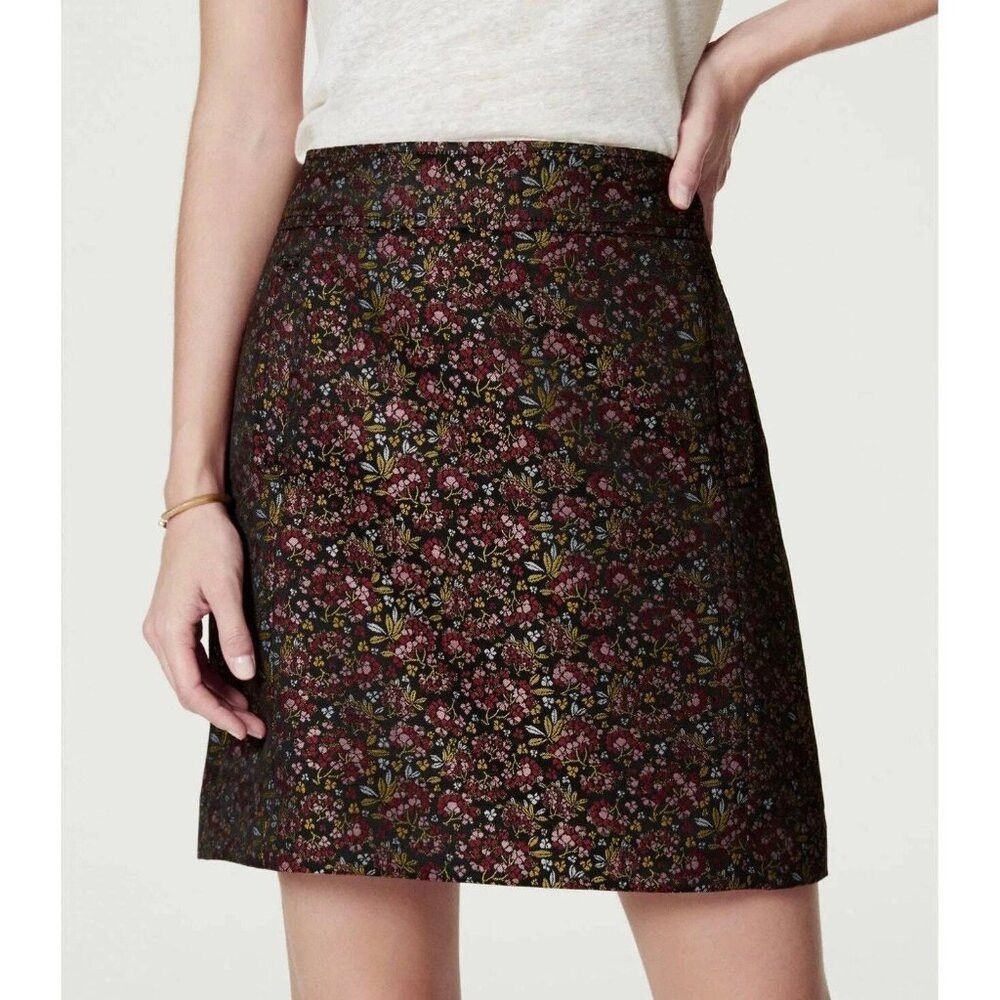 Loft NWT New Ann Taylor Loft Hydrangea Pencil Skirt Size 6 Size 28" / US 6 / IT 42 - 2 Thumbnail