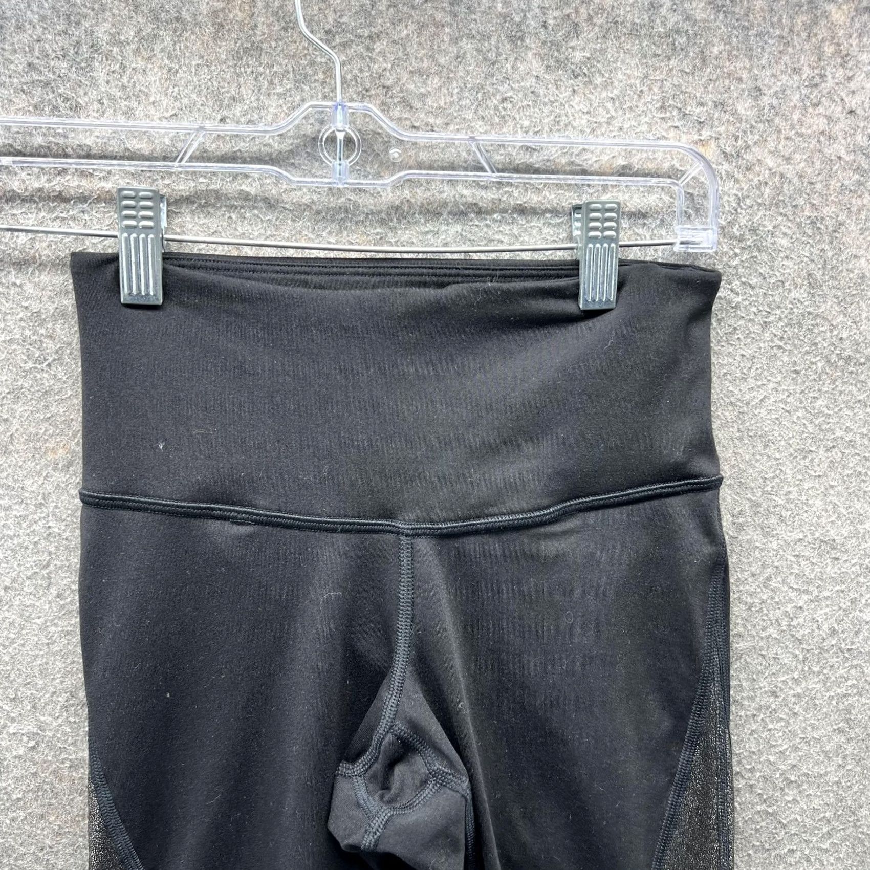 Old Navy Old Navy Active Leggings Women XS Black High Rise Ankle Shimmer Panel Yoga Pants Size 26" / US 2 / IT 38 - 7 Thumbnail