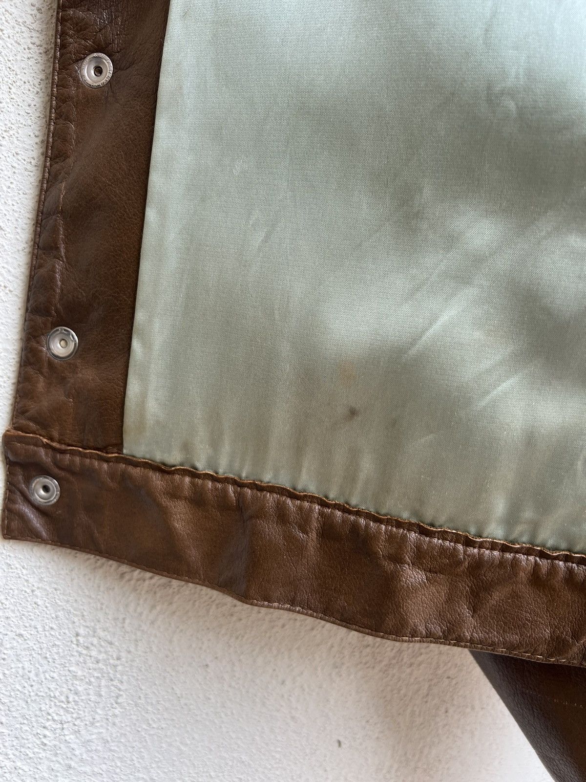 Leather Vintage 60s 70s Lakeland Patina Brown Trucker Leather Jacket Size US M / EU 48-50 / 2 - 22 Thumbnail