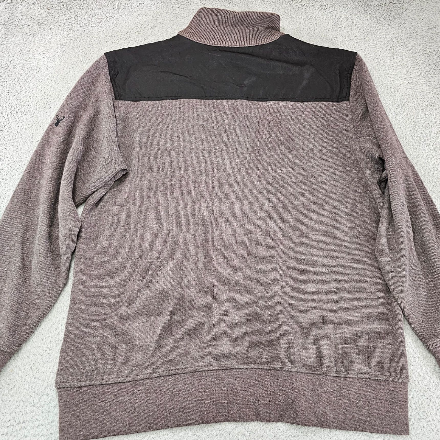 Vintage Viyella Mens Sweater Knit Pullover 1/4 Zip Mock Neck Brown Taupe Long Sleeve Regular Size M Weather Size US M / EU 48-50 / 2 - 6 Thumbnail