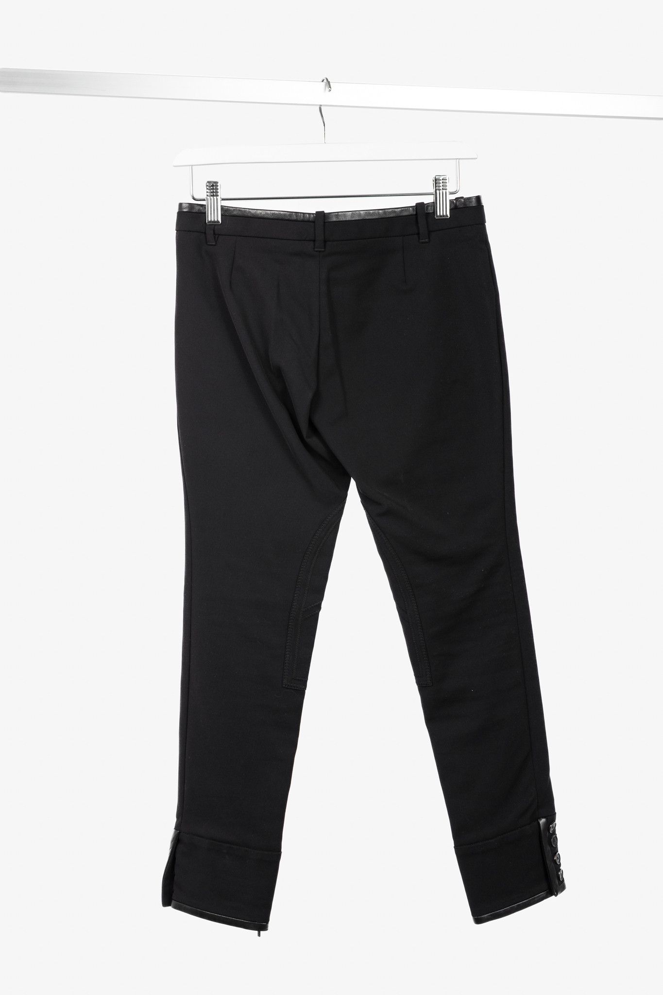 Gucci Gucci PF/13 Cotton-Blend Leather-Trim Cropped Riding Pants Size 26" / US 2 / IT 38 - 2 Thumbnail