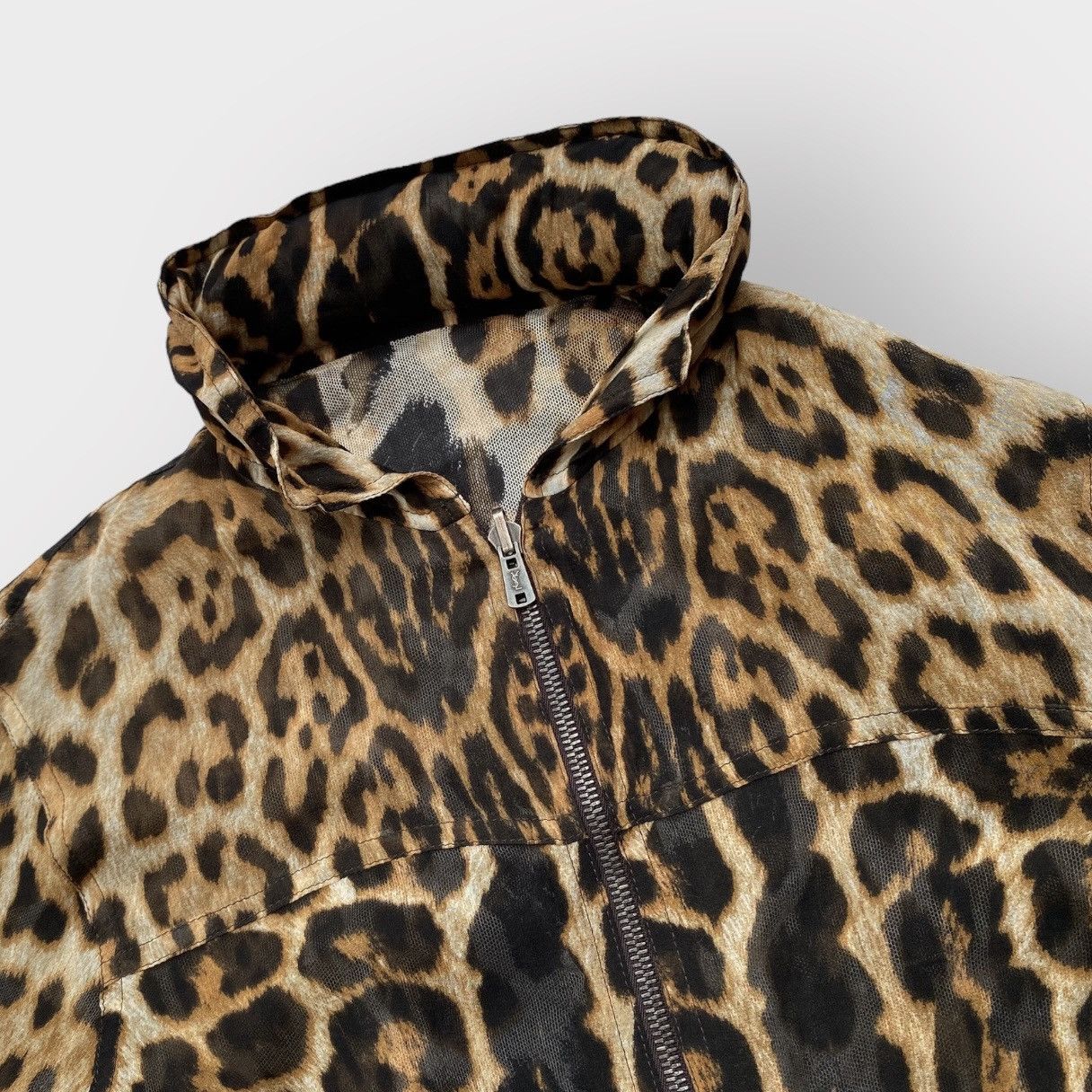 Tom Ford × Yves Saint Laurent SS02 Sheer Mesh Zip Hoodie Jacket Size XS / US 0-2 / IT 36-38 - 6 Thumbnail