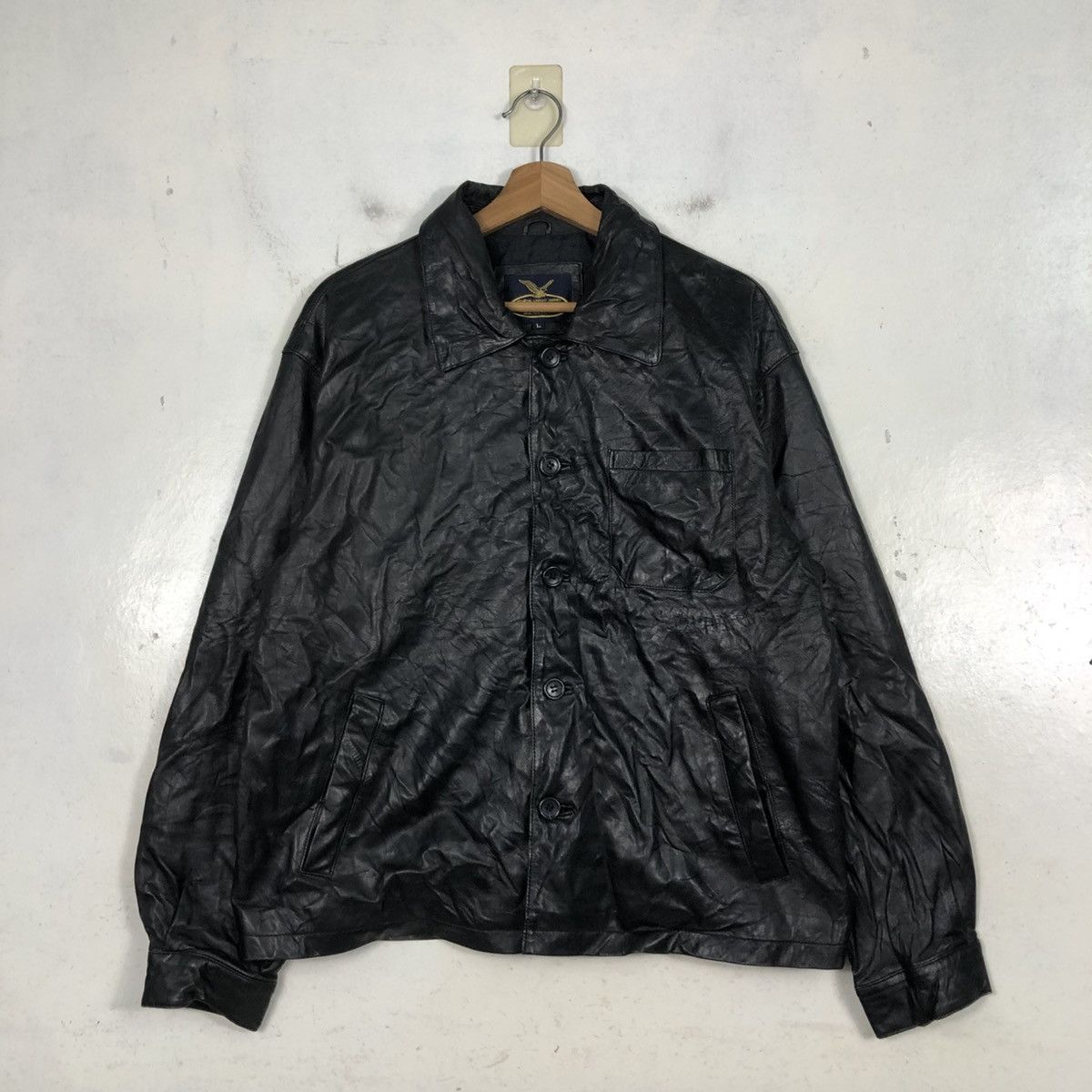 Japanese Brand 📌Vintage Biker Leather Jacket Suburban Issey Miyake Size US L / EU 52-54 / 3 - 3 Thumbnail
